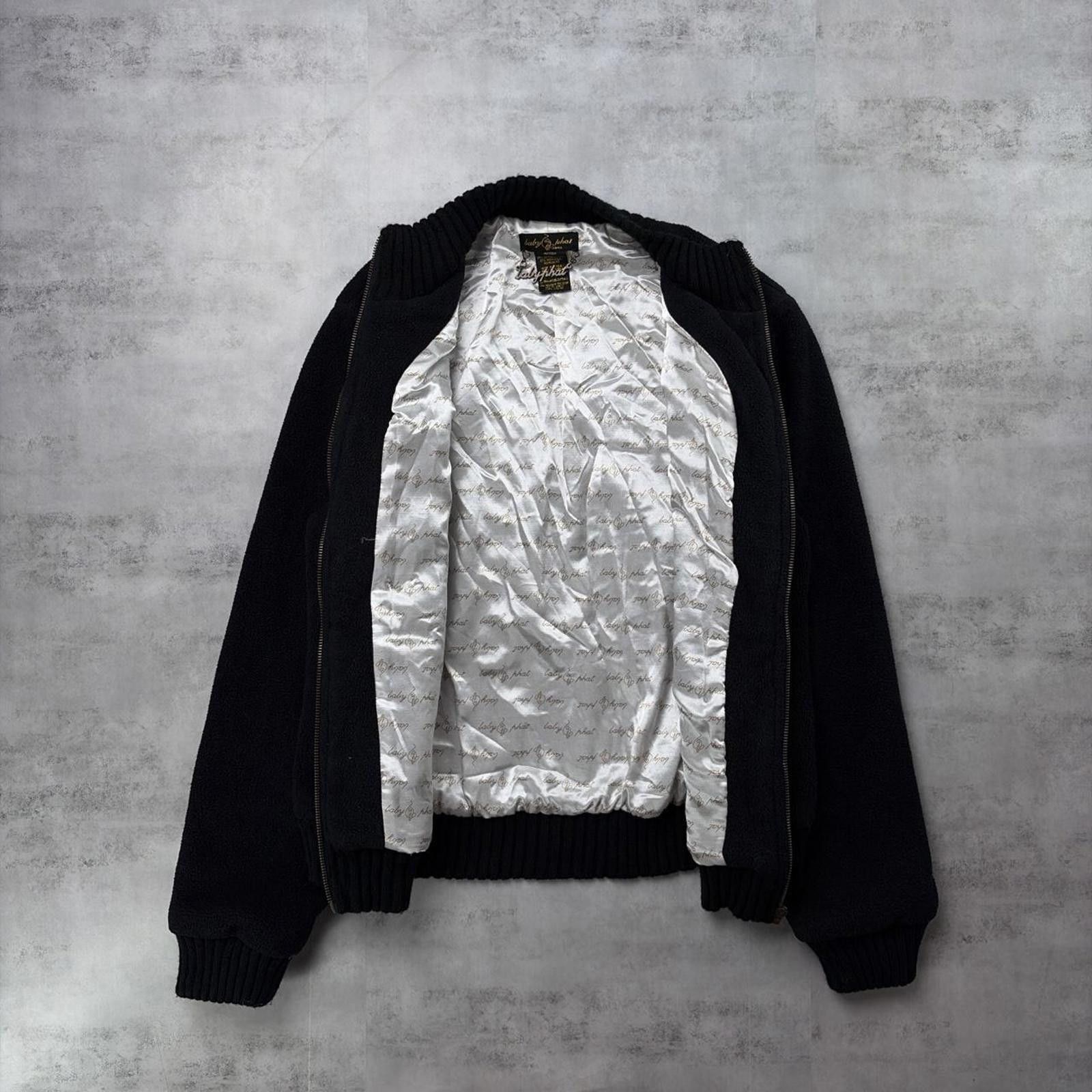 Other Vintage Black Baby Phat Fleece Silver Lining Bomber Jacket Size XL / US 12-14 / IT 48-50 - 5 Thumbnail