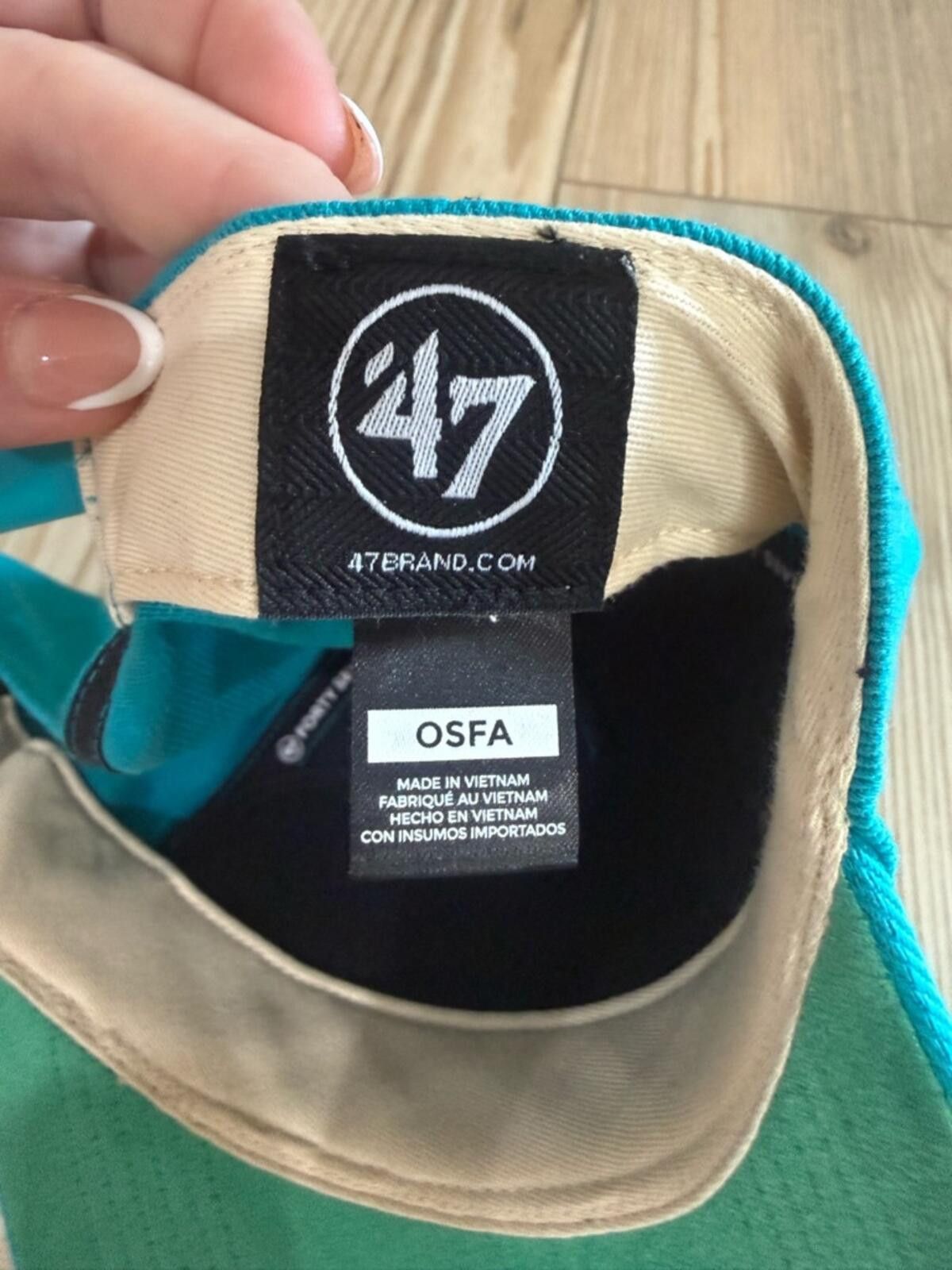 47 47 Charlotte Hornets Teal Snapback Hat Size ONE SIZE - 3 Thumbnail
