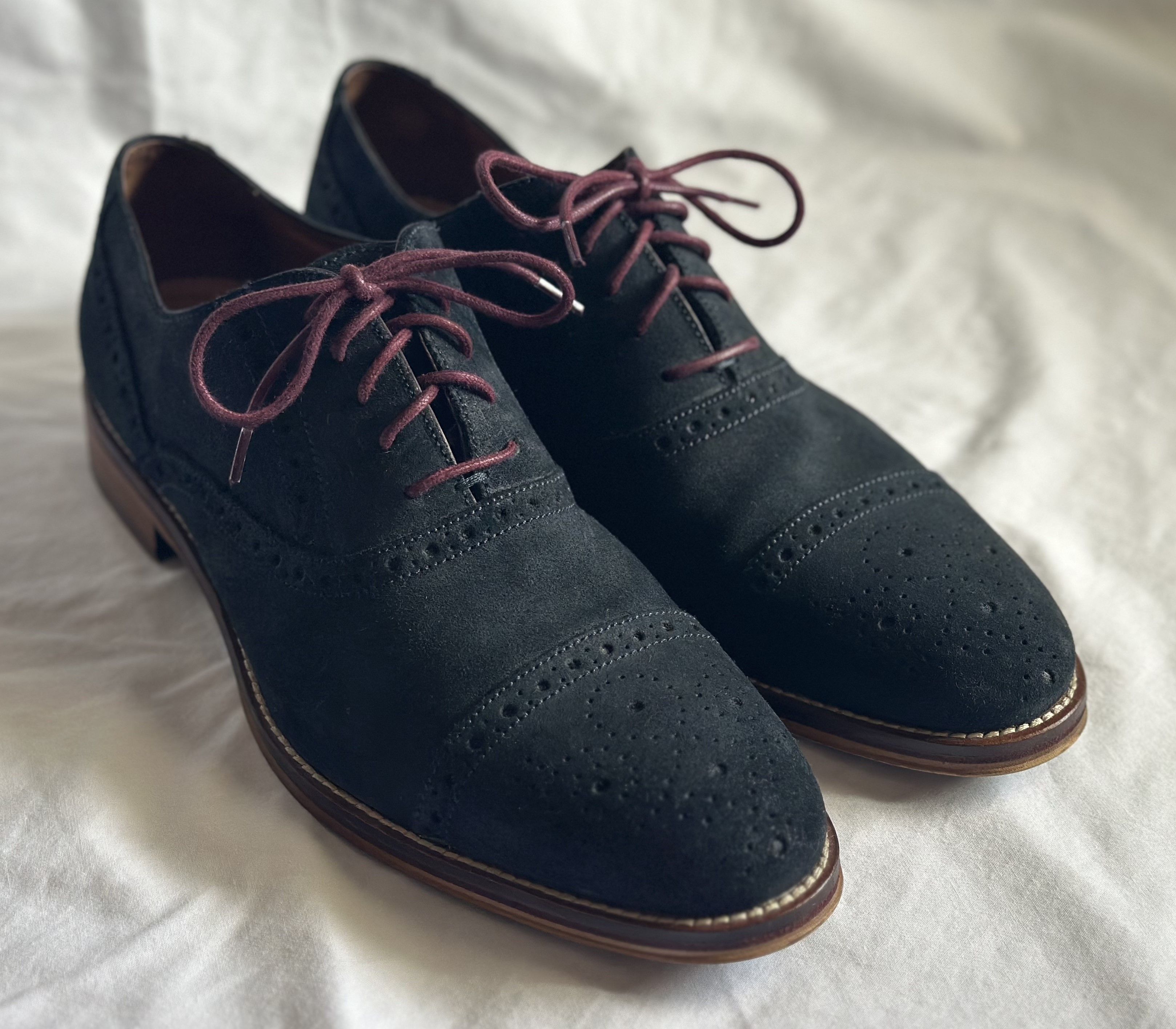 Johnston & Murphy Navy Blue Oxfords Johnston & Murphy Men main image 3