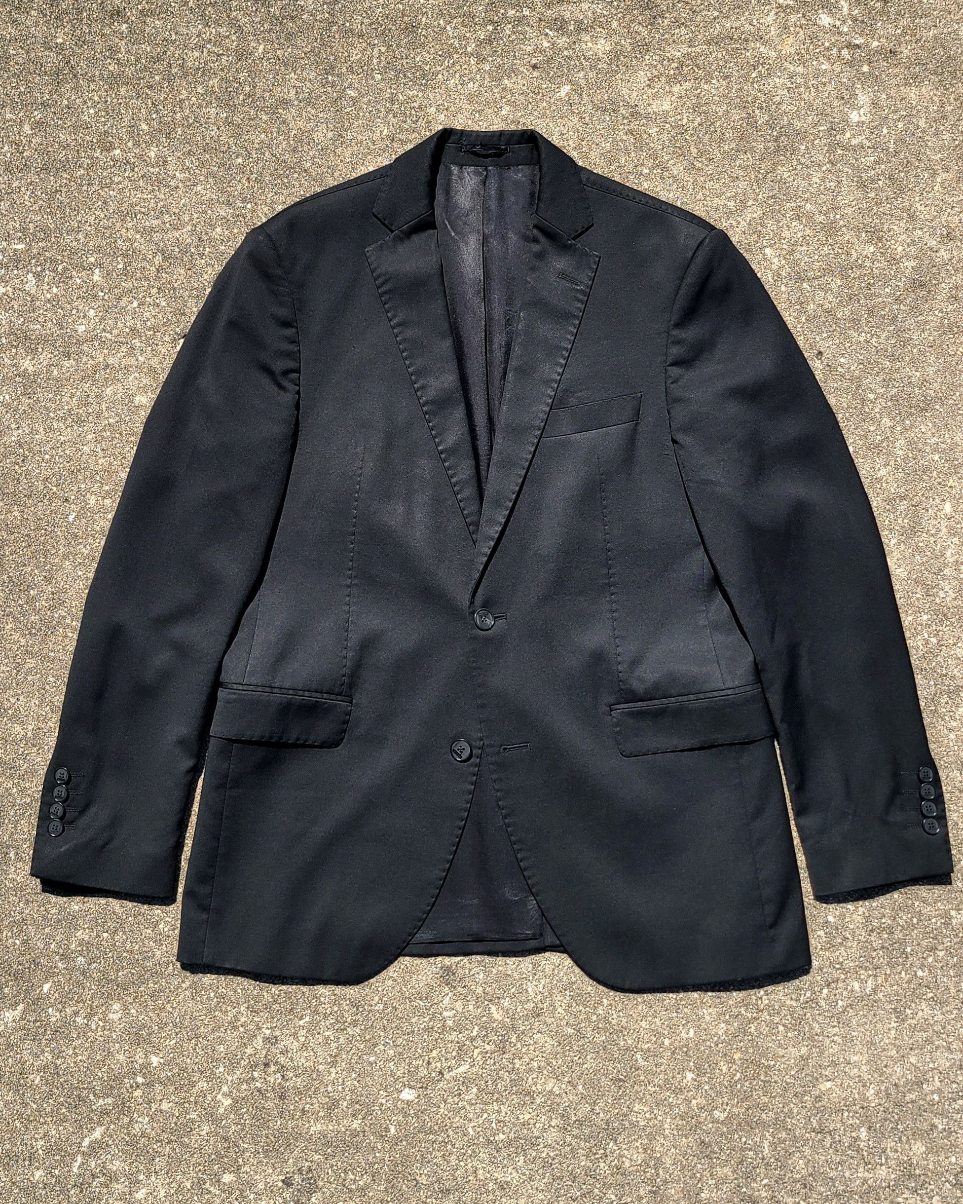 Bottega Veneta × Vitale Barberis Canonico Bottega Veneta Black Two Button Blazer Suit Jacket 38R Size 38R - 2 Thumbnail