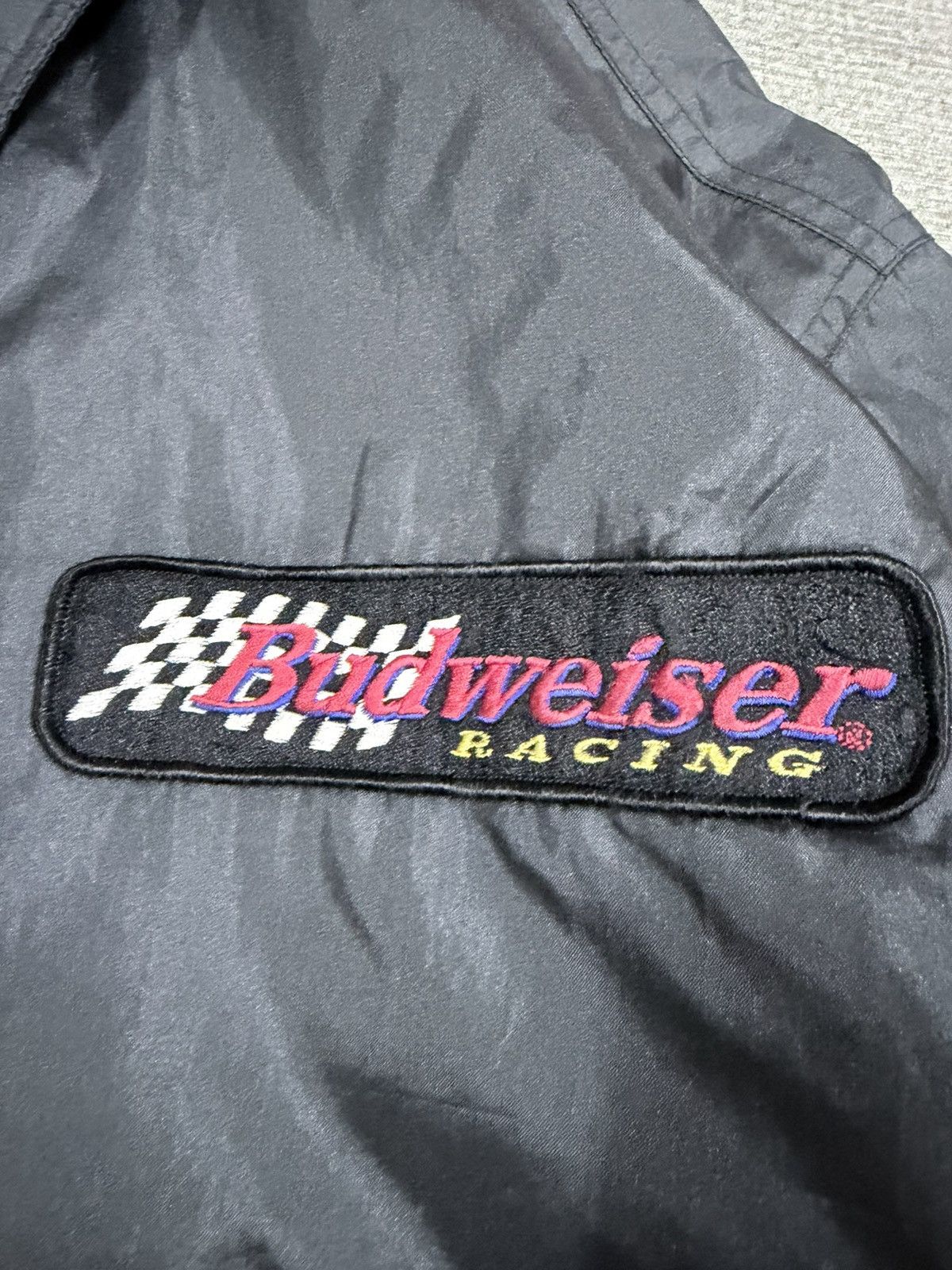 Budweiser Vtg🔥1998 Budweiser Race Indy Car 500 Bomber Jacket Size US XL / EU 56 / 4 - 12 Thumbnail