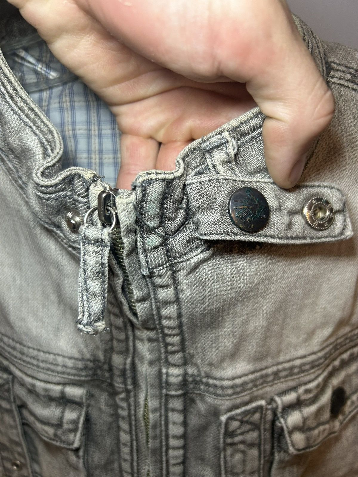 Vintage Vintage BS2B “bondage” cargo denim jacket Size US L / EU 52-54 / 3 - 12 Thumbnail