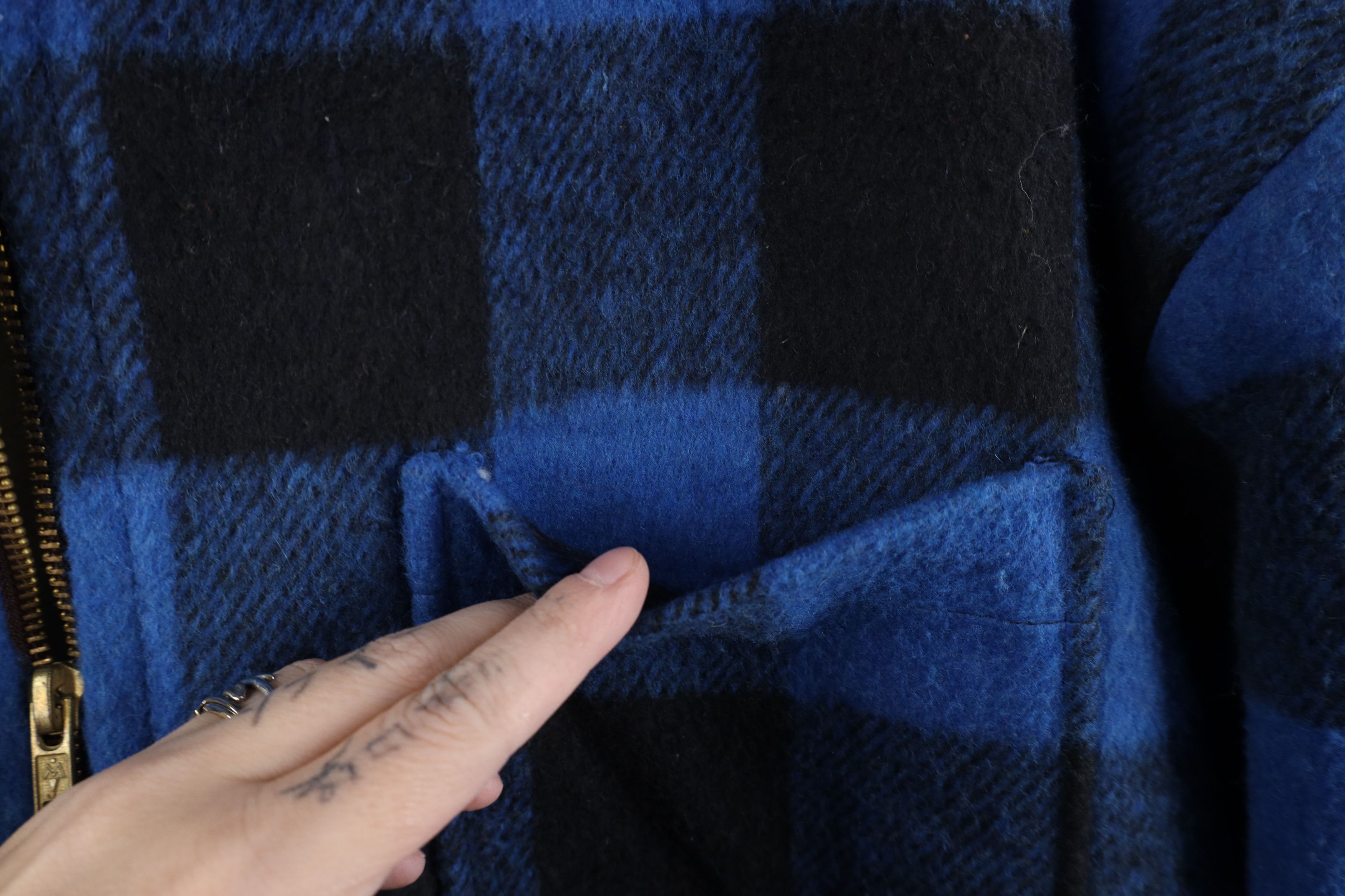 Vintage Vintage 90s Streetwear Lined Baggy Collared Jacket Plaid USA Size US XL / EU 56 / 4 - 4 Thumbnail