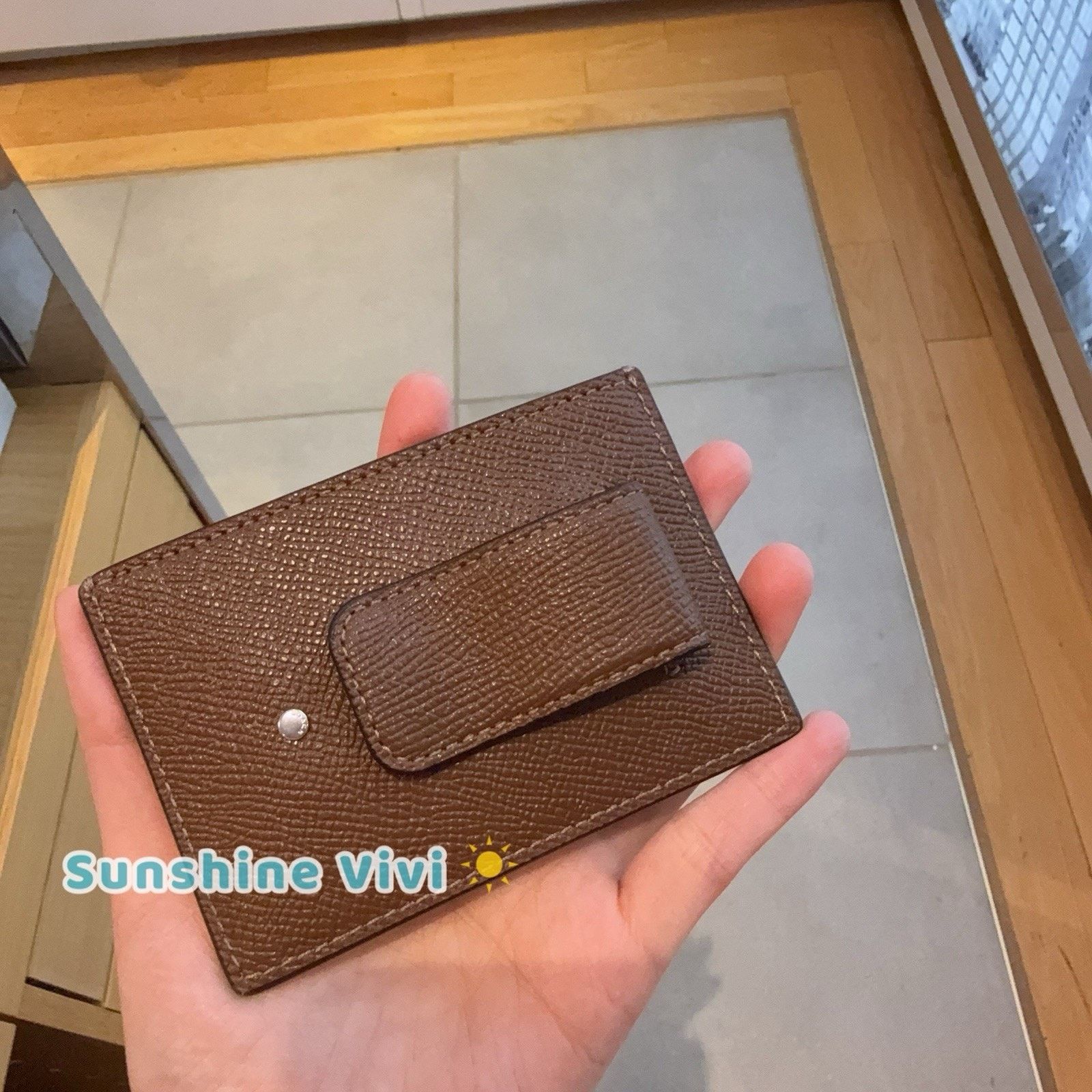 Coach NWT Coach Card Case Money Clip leather Silver/Chestnut cdc79 Size ONE SIZE - 3 Thumbnail