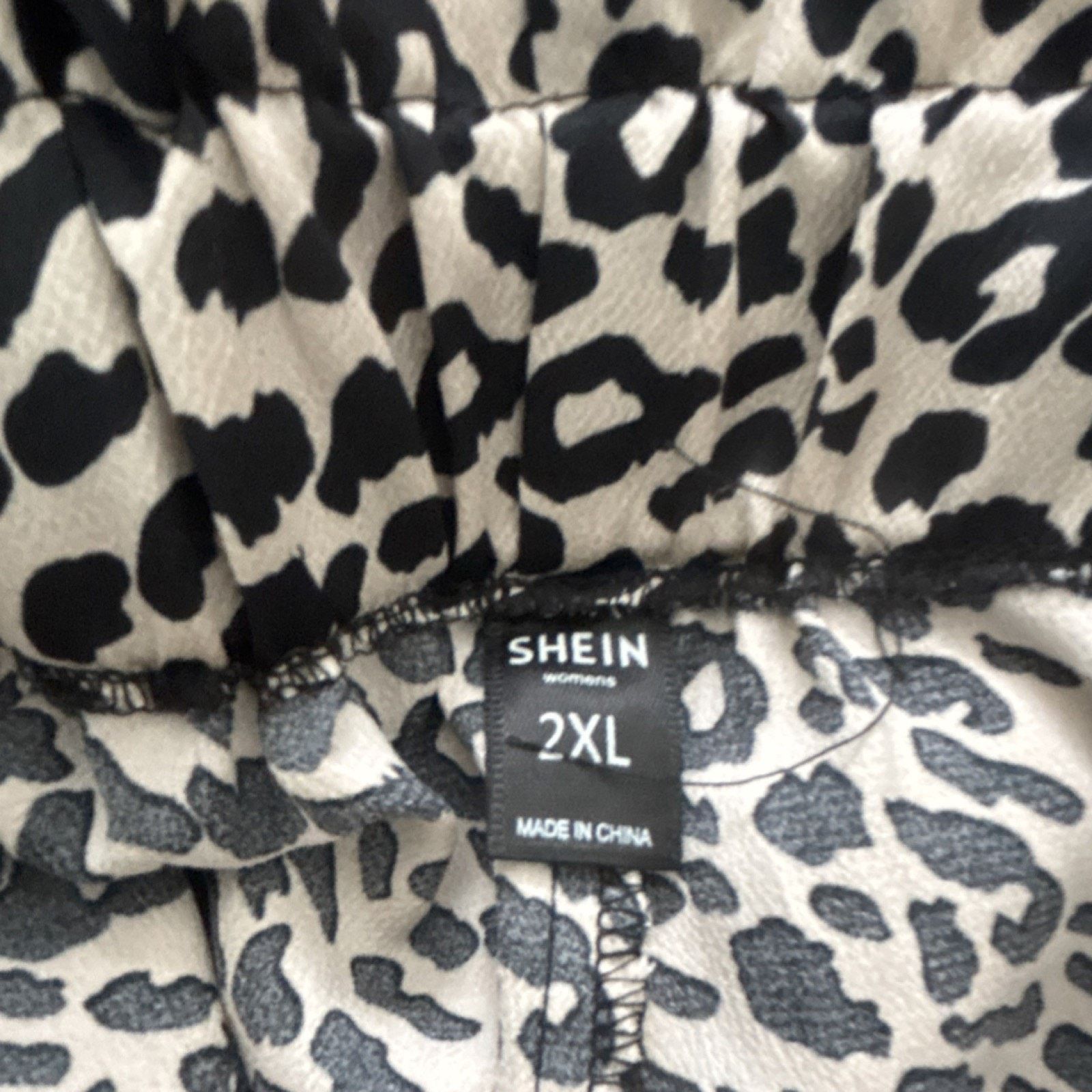 Shein SheIn Leopard Print Short A-Line Shorts 2XL Size 42" / US 20 - 3 Thumbnail