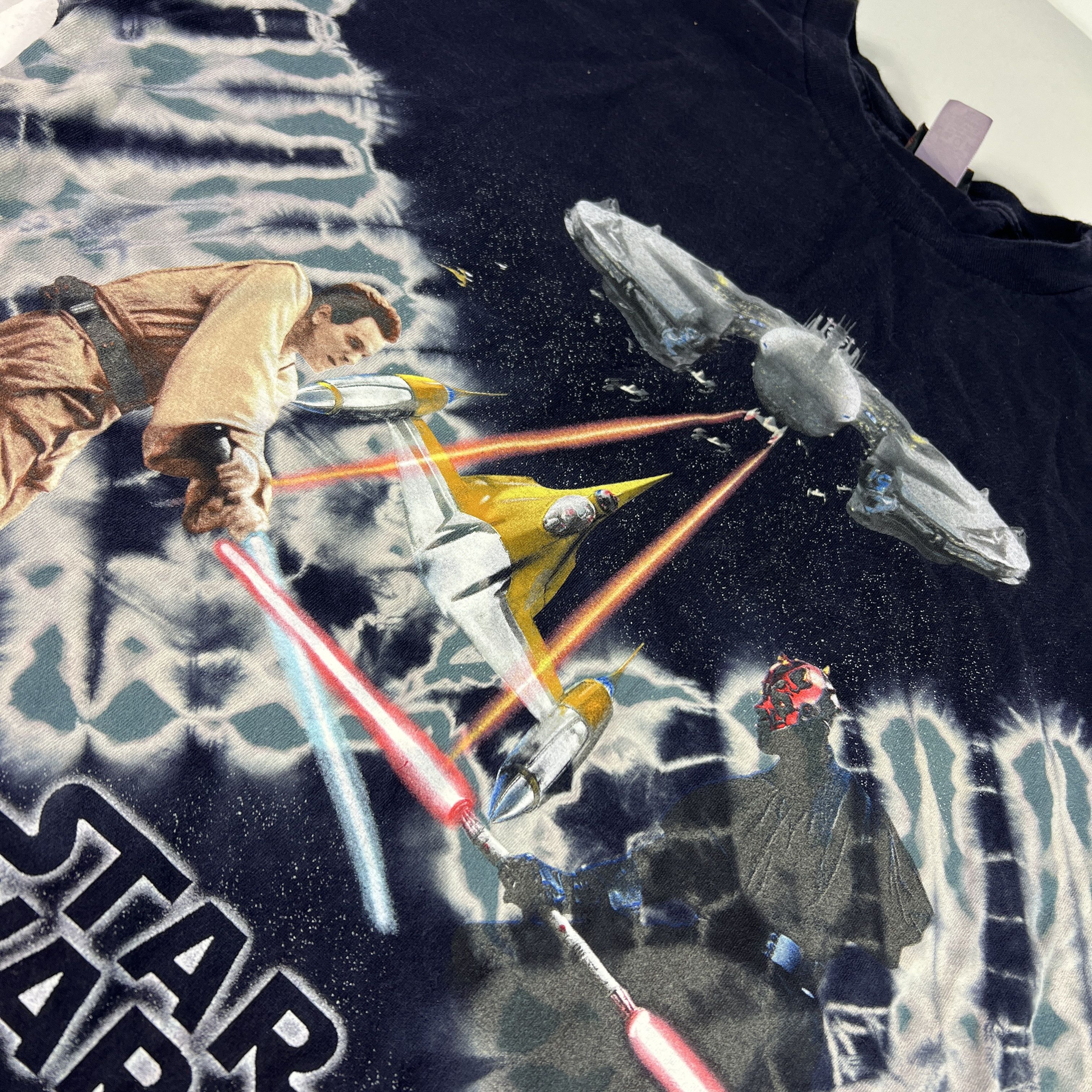 Star Wars VTG Star Wars Episode 1 Shirt Tie Dye Sith Obi Wan Shirt Size US XL / EU 56 / 4 - 3 Thumbnail