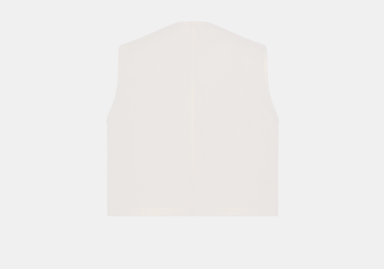 Dior o1w1db10925 441C33 Macrocannage Vest in Ecru Size M / US 6-8 / IT 42-44 - 4 Thumbnail