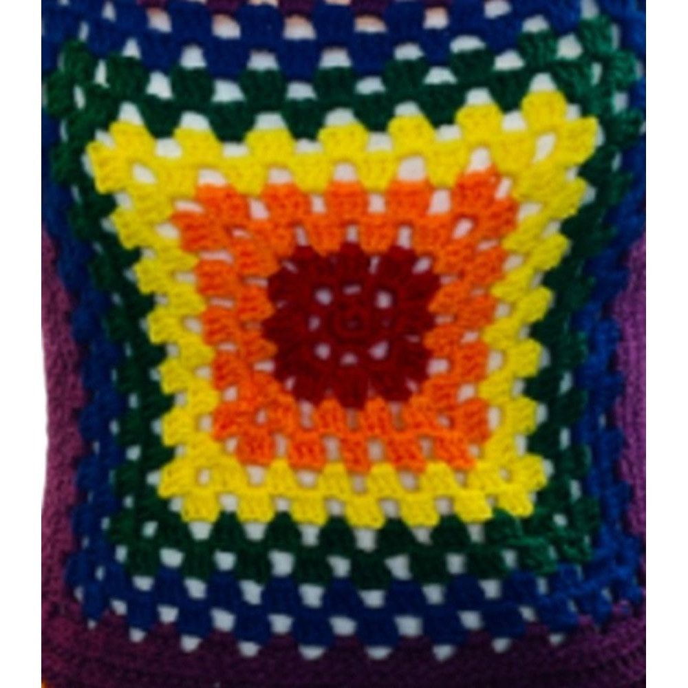 Handmade Crochet Vest Tank Top Retro 70's Hippie Granny Square Rib Ti Size ONE SIZE - 2 Thumbnail