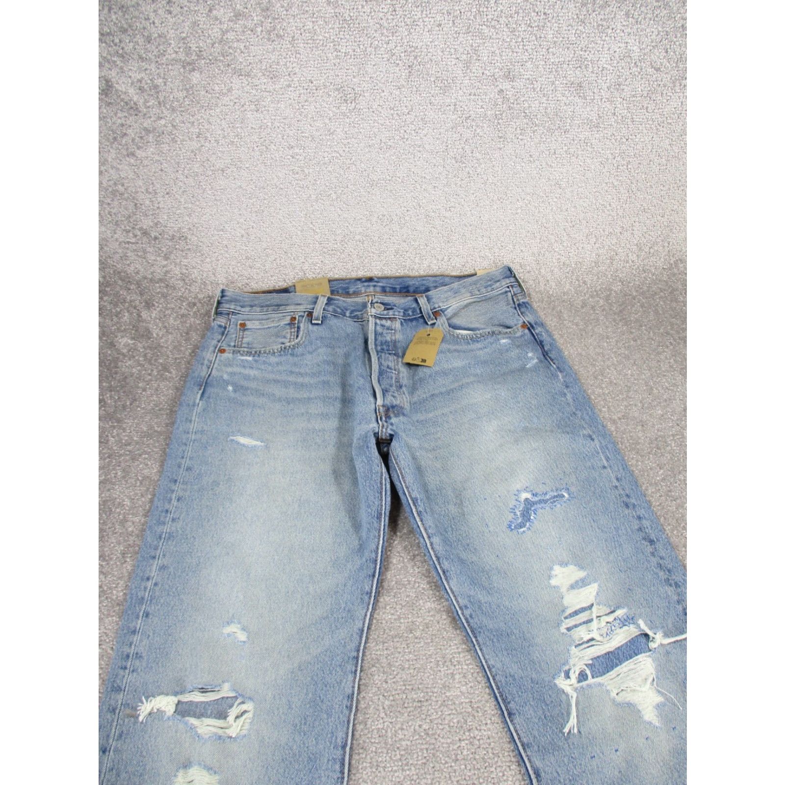 Levi's VINTAGE Levis 501 JeansMens 36 Light Wash Denim Distressed 150th Anniversary 36x31 NEW Size US 36 / EU 52 - 2 Thumbnail