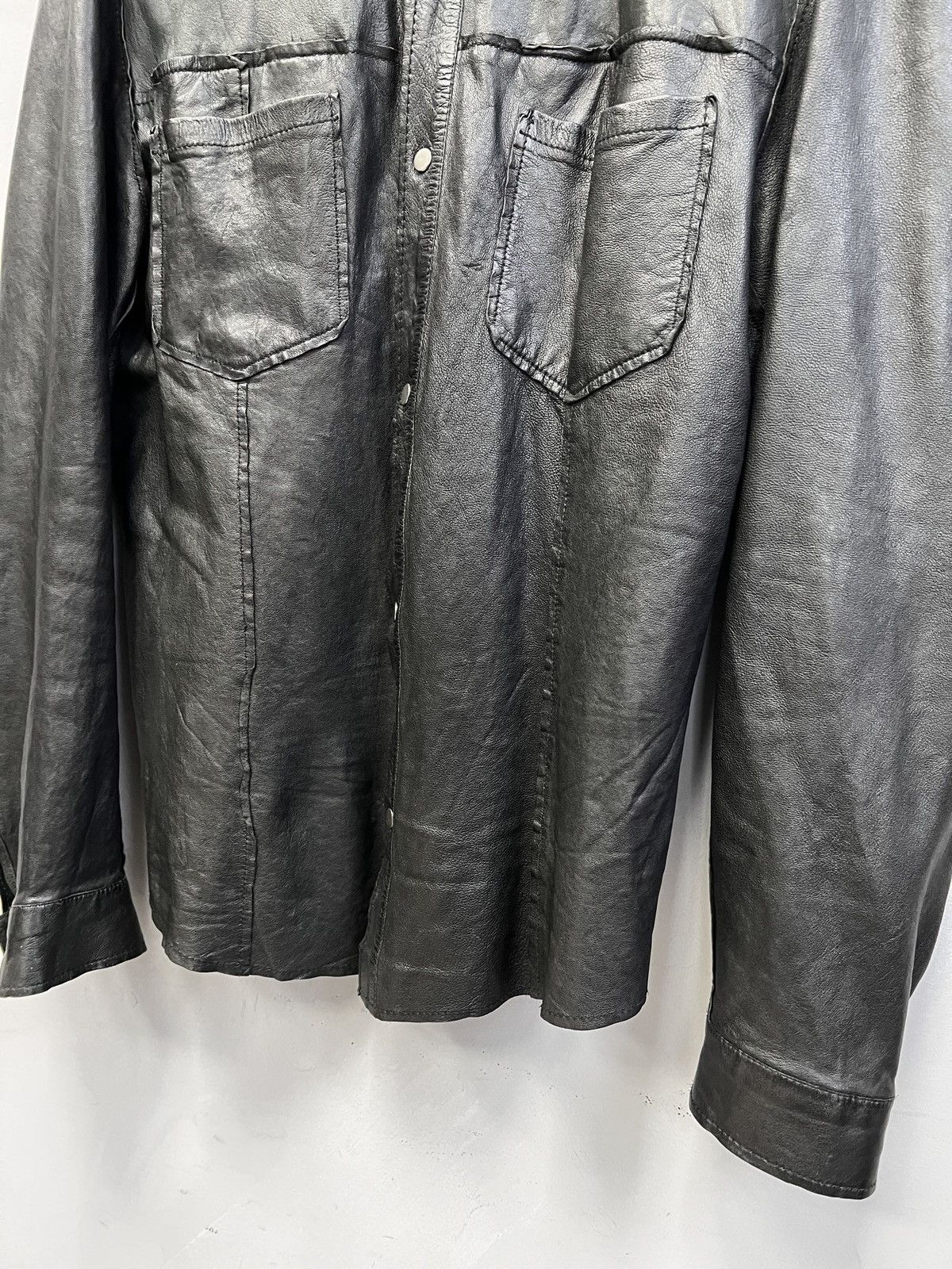 Other Reversible leather jacket y2k button up rick owens style Size US M / EU 48-50 / 2 - 5 Thumbnail