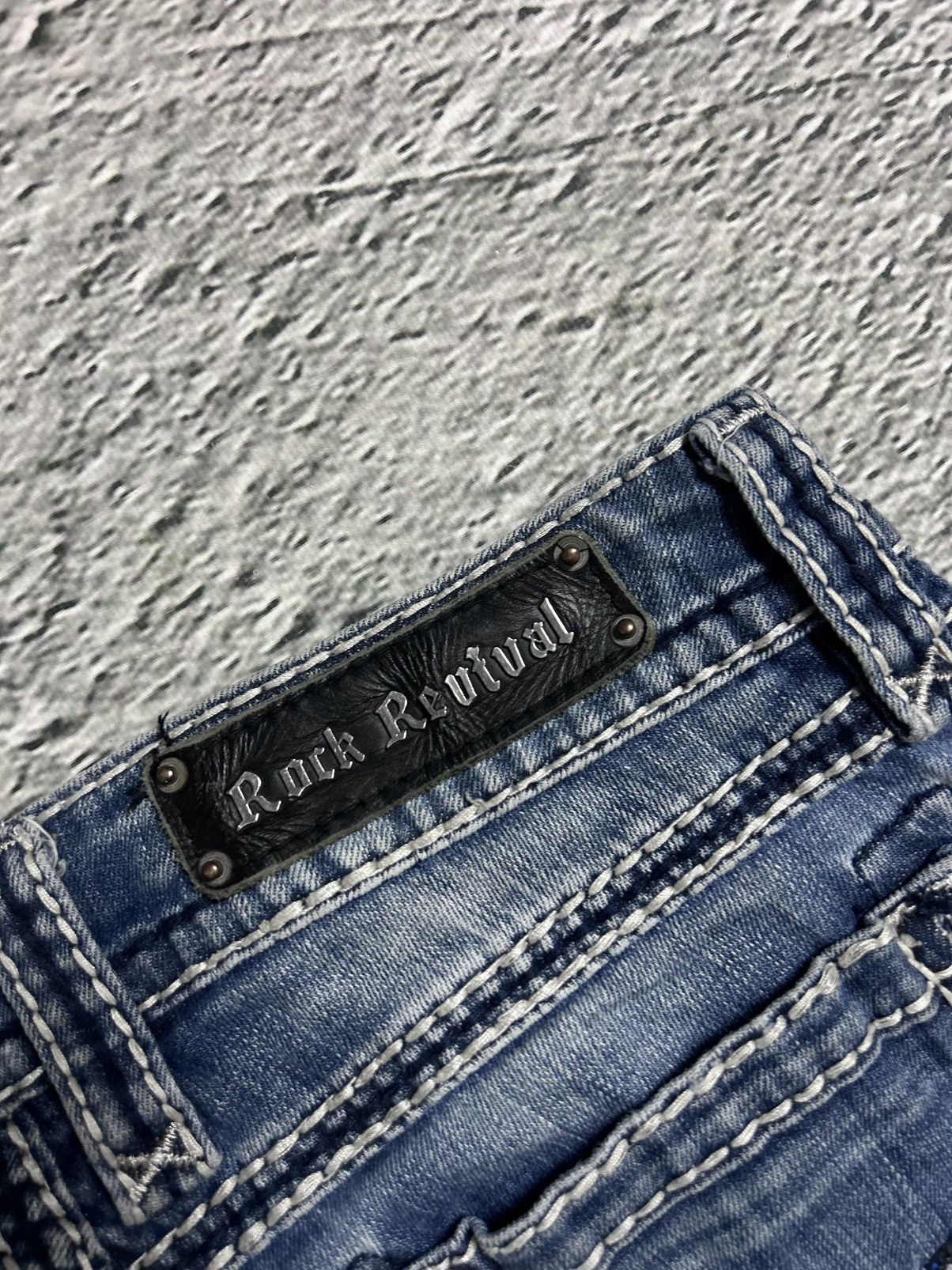 Rock Revival Rock Revival rhinestone glitter jeans Y2K flared denisa Size 29" - 5 Thumbnail