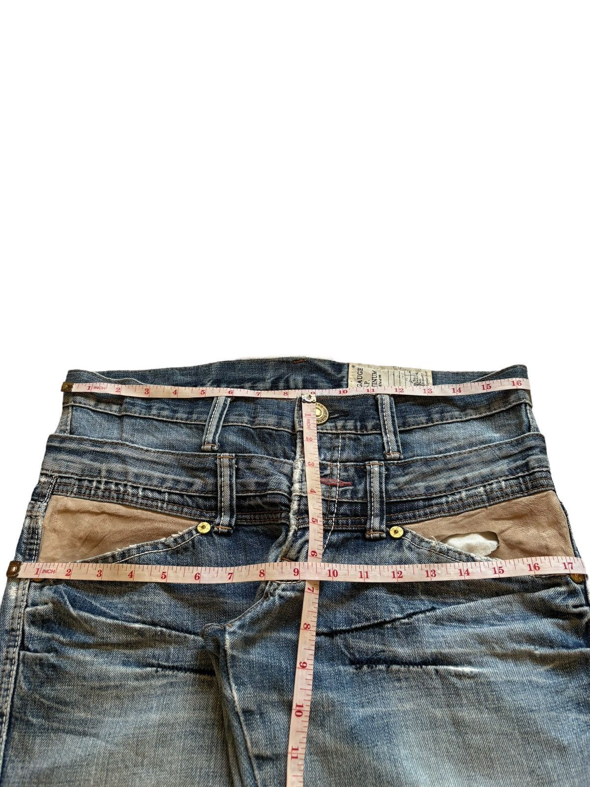 Japanese Brand Vintage Japanese Brand Double Waist Faded Wash Ripped Jeans Size US 33 - 12 Thumbnail