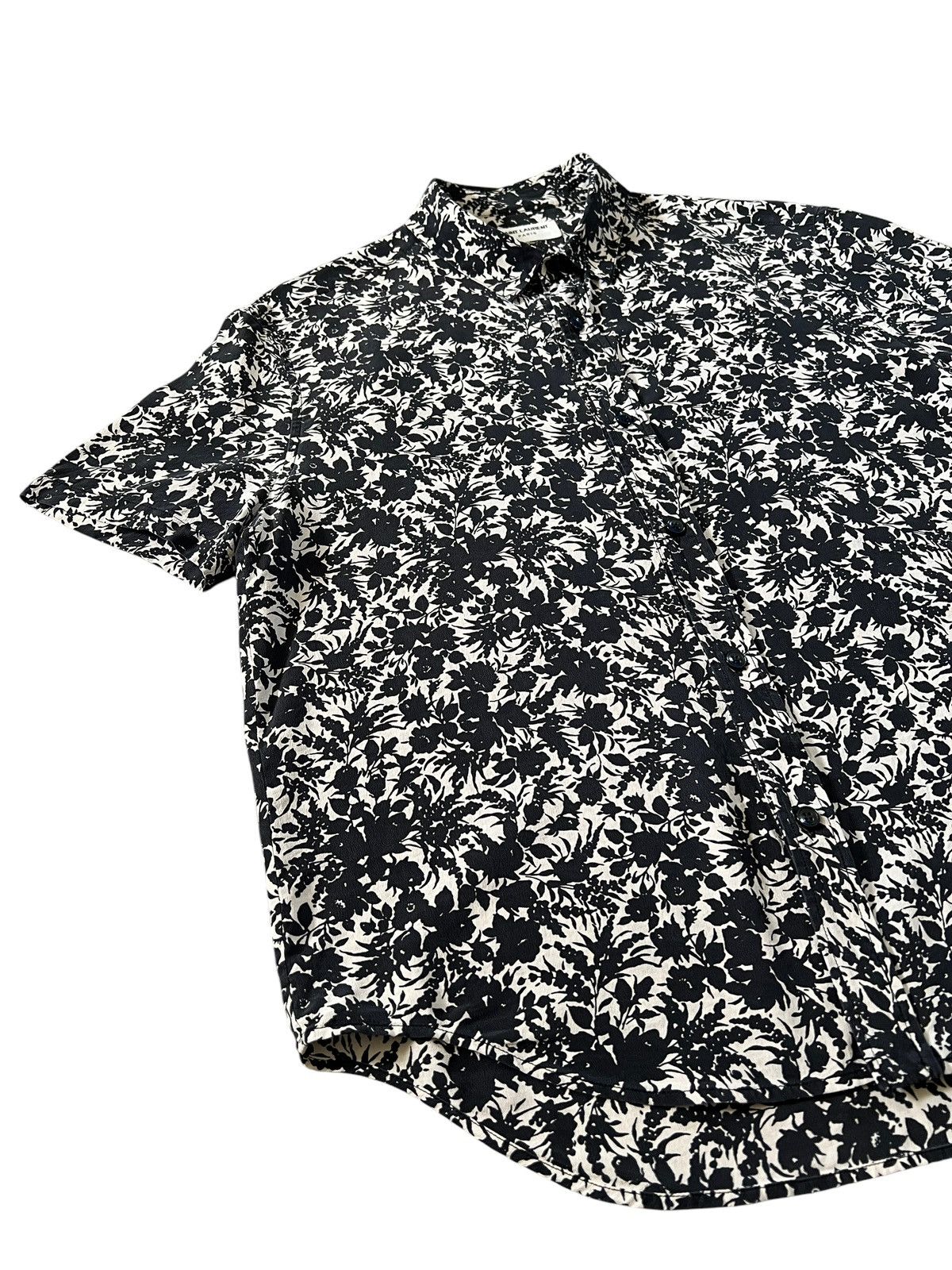 Hedi Slimane × Saint Laurent Paris Saint Laurent Paris Silk Floral Button Shirt Size US S / EU 44-46 / 1 - 8 Thumbnail