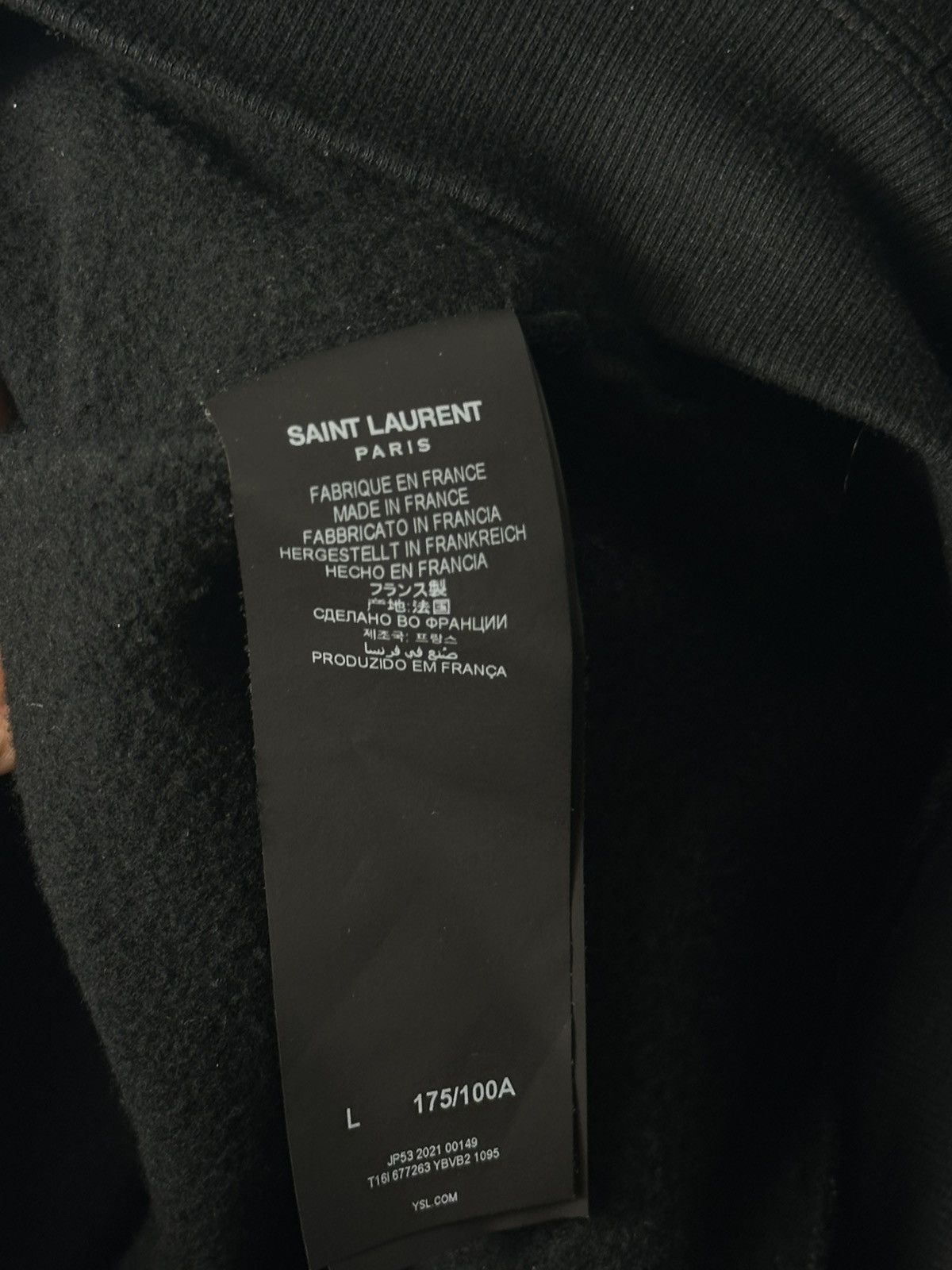 Saint Laurent Paris saint laurent signature hoodie Size US M / EU 48-50 / 2 - 5 Thumbnail