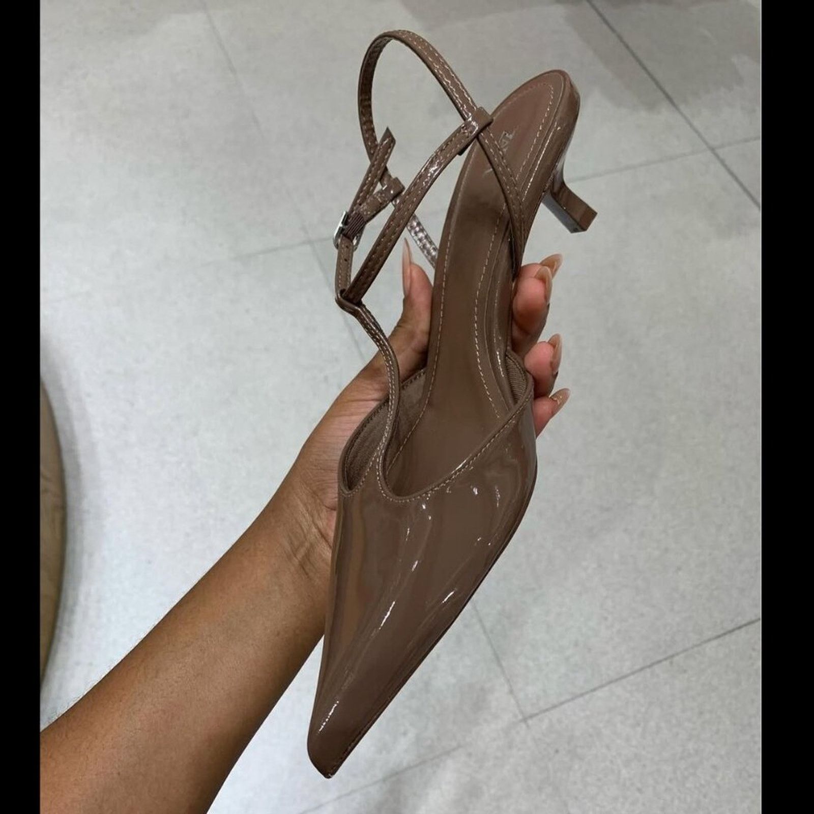 Zara ZARA Faux Patent Leather Heels Size US 10 / IT 40 - 11 Thumbnail