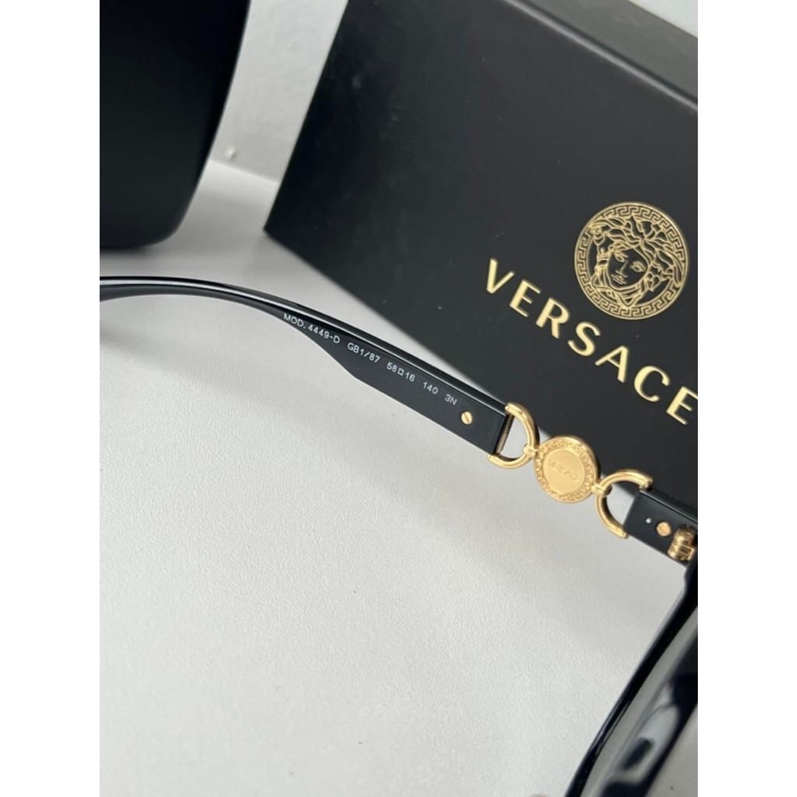 Versace NEW Versace VE4449-D Oversized Sunglasses in Black Size ONE SIZE - 6 Thumbnail
