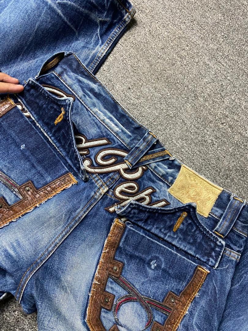 Japanese Brand 🔥Vintage RED PEPPER Distressed Denim Jeans🔥 (136) Size US 34 / EU 50 - 4 Thumbnail