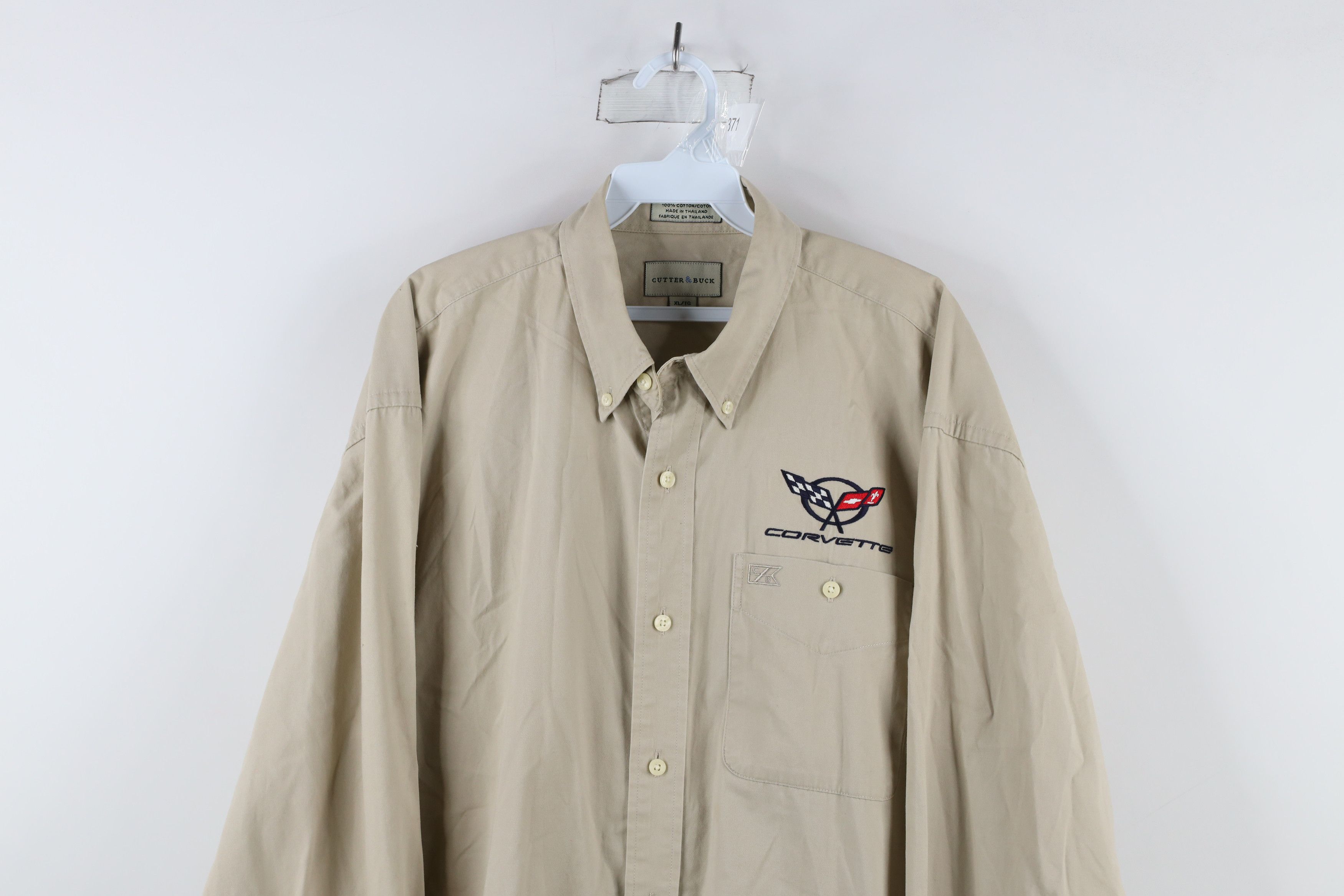 Vintage Vintage Spell Out Corvette Racing Button Down Shirt Beige Size US XL / EU 56 / 4 - 2 Thumbnail