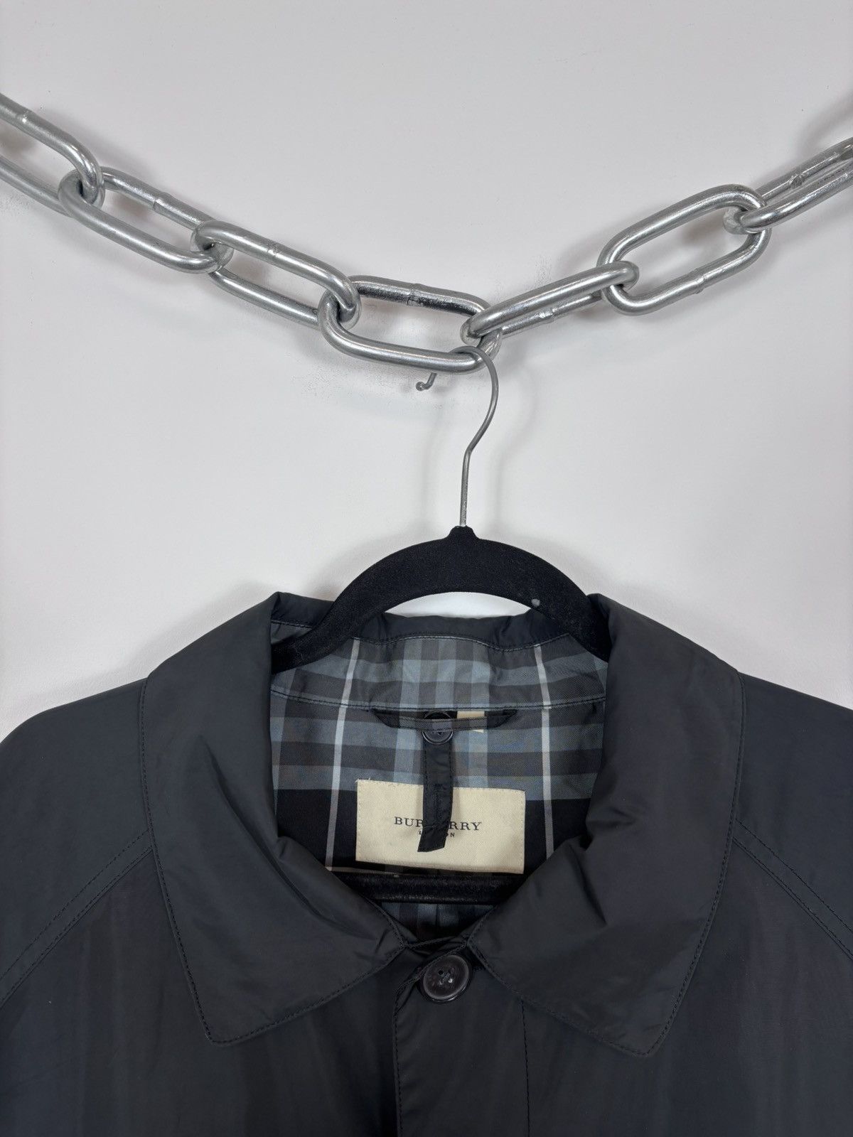Burberry Burberry London Men’s Black Trench Coat Nova Check Lined Size US XL / EU 56 / 4 - 5 Thumbnail