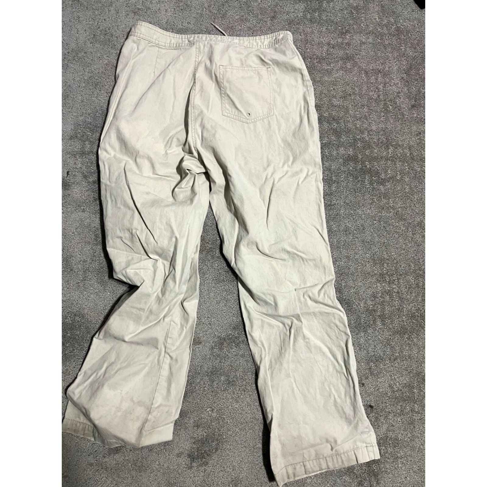 Vintage VINTAGE Aero Women's Chino Pants Sz 14 Regular Stretch Straight Cotton Blend Beige Casual Size 36" / US 14 / IT 50 - 4 Thumbnail
