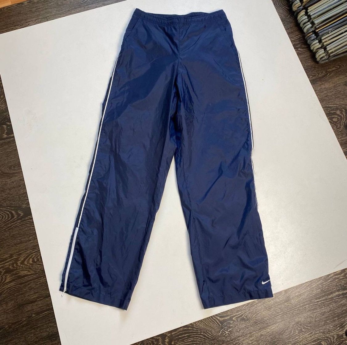 Nike Nike Navy Blue Track Pants Size US 31 - 1 Thumbnail
