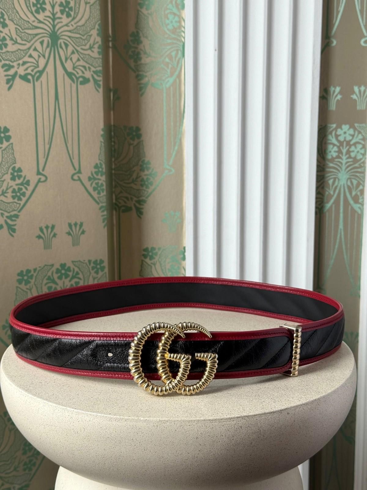 Gucci Gucci Azalea Calfskin Torchon Double G Marmont Belt 90/36 Size ONE SIZE - 3 Thumbnail