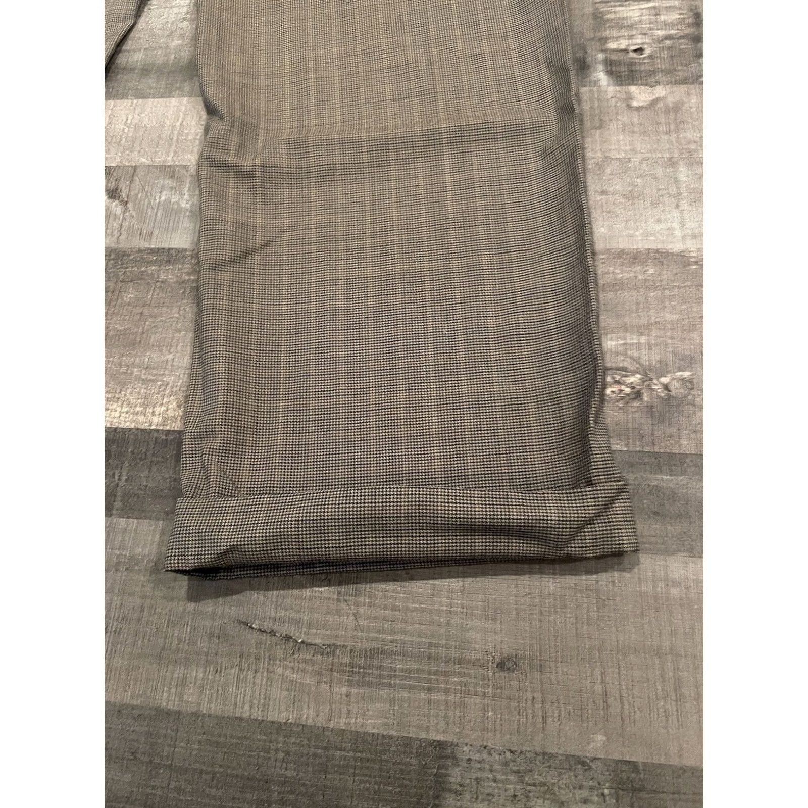 Tommy Hilfiger VINTAGE Tommy Hilfiger Pants Mens Wide-Leg Wool Chino 90s 34x32 Brown/Cuffed Inseam 31in Size US 34 / EU 50 - 5 Thumbnail
