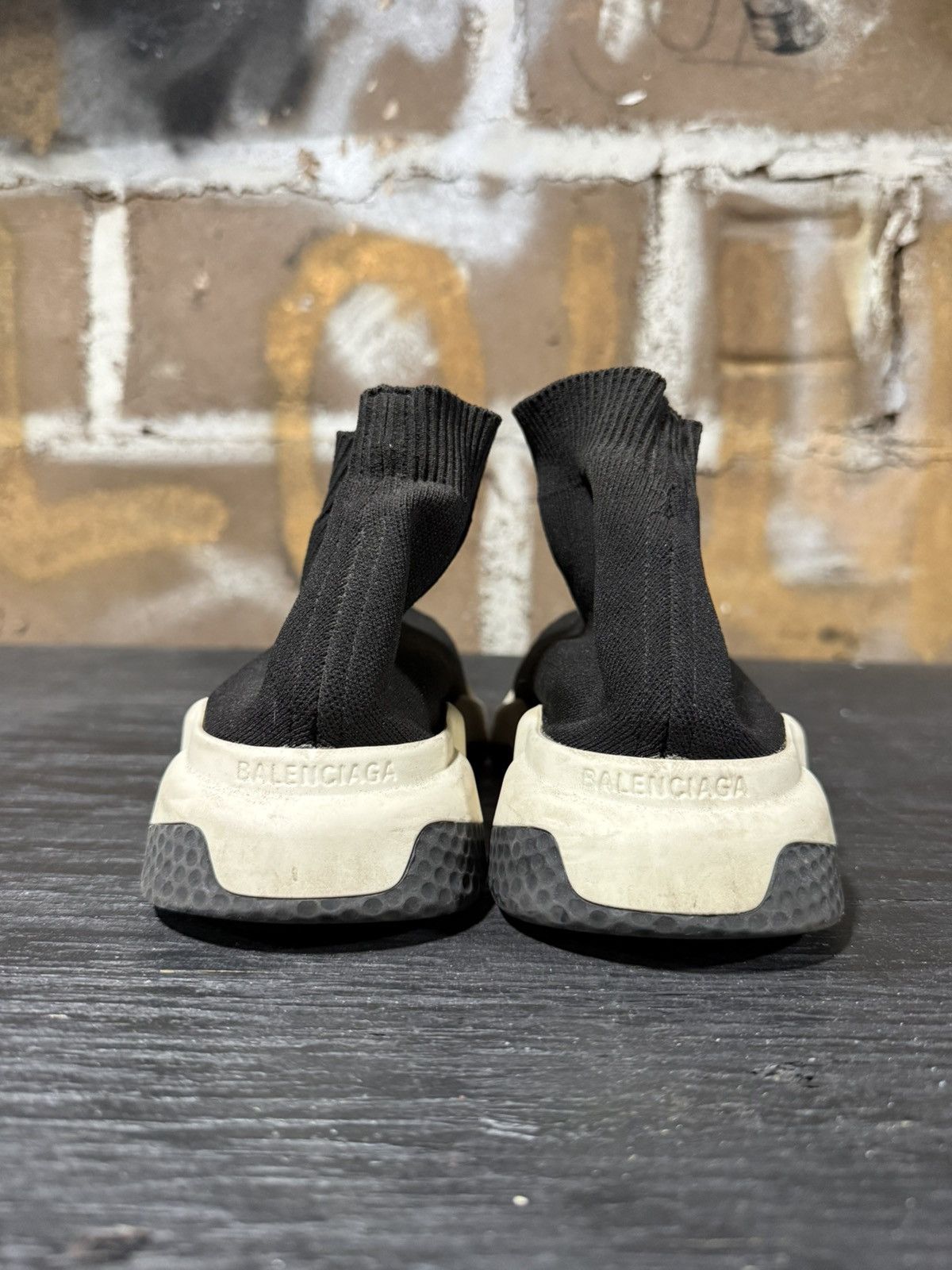 Balenciaga Balenciaga Speed Trainer Black Knit Fabric Slip On Womens 8 Size US 8 / IT 38 - 4 Thumbnail