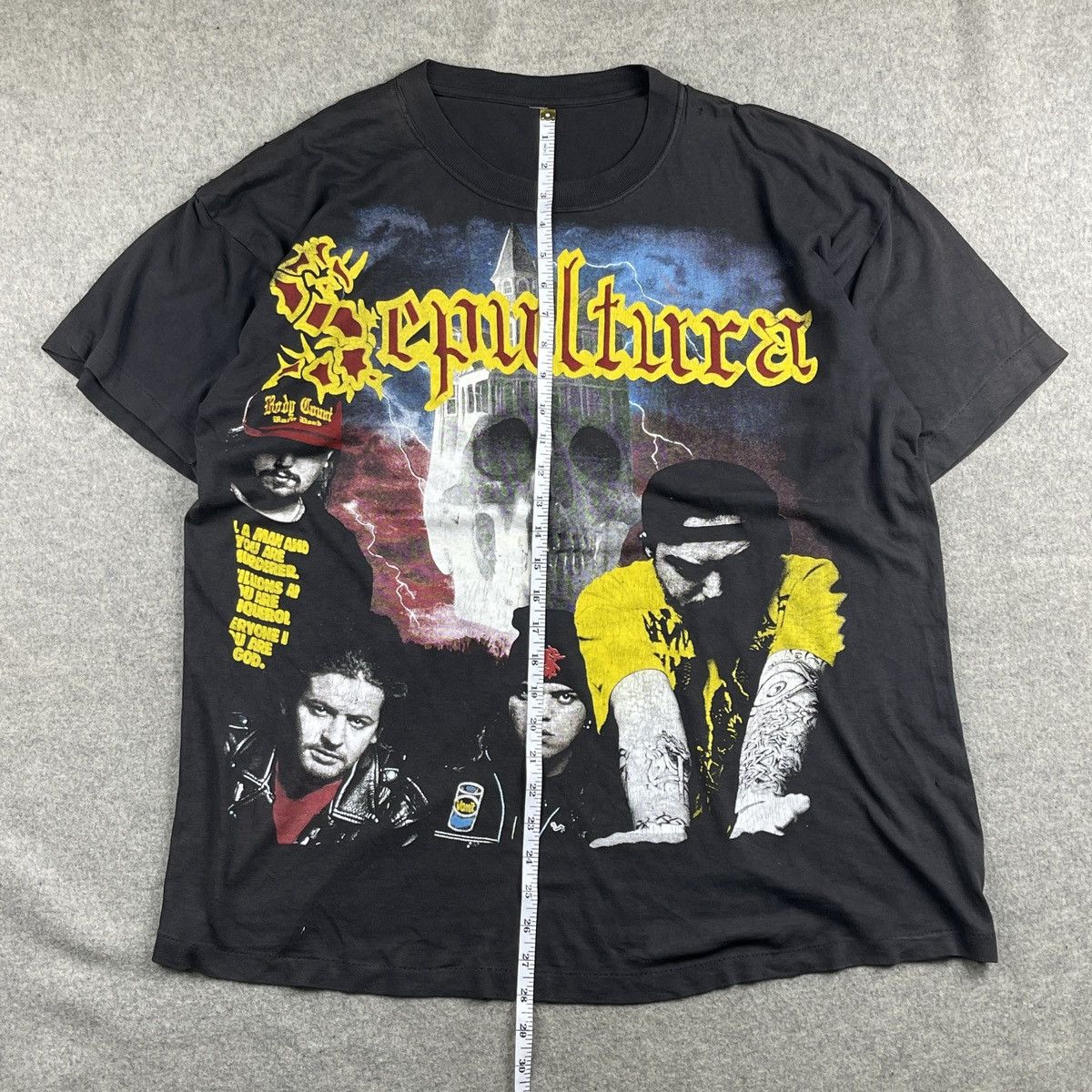 Band Tees × Vintage 90s Vintage SEPULTURA Metal Size US XL / EU 56 / 4 - 16 Thumbnail