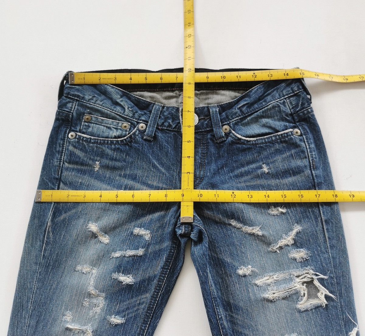 Edwin Edwin Distressed Denim Jeans 30/33.5 Size 30" / US 8 / IT 44 - 11 Thumbnail