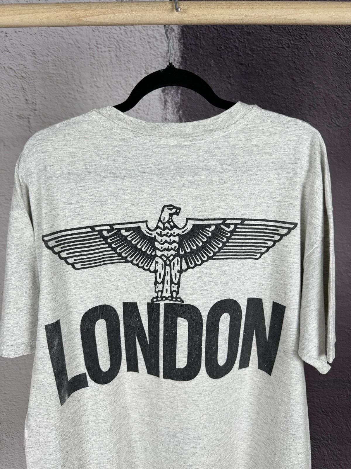 Boy London Hanes Boy London Vintage 90s grey big logo tee shirt Size US XL / EU 56 / 4 - 13 Thumbnail