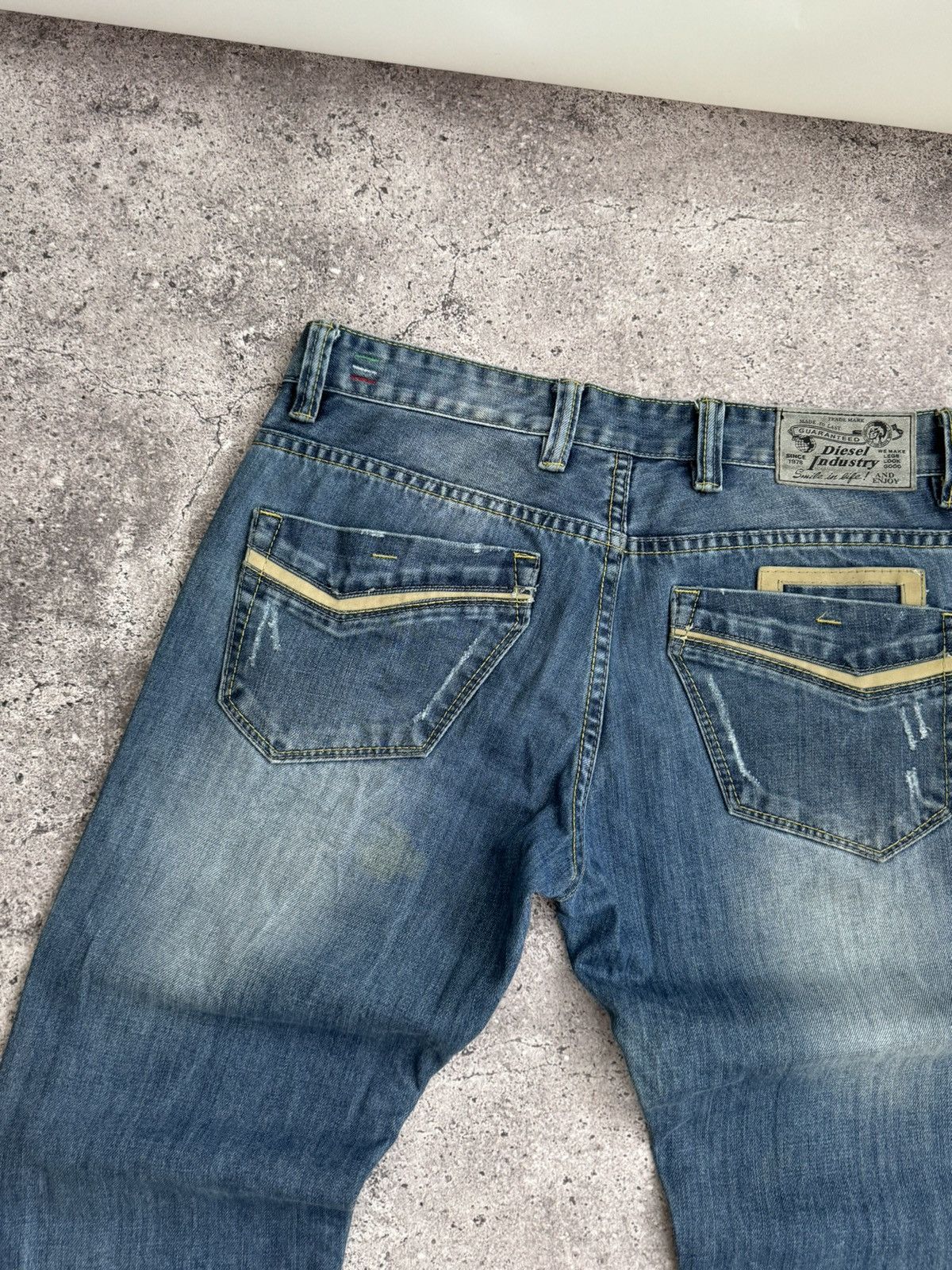 Diesel × Vintage Vintage Diesel Y2K distressed dirty jeans pants Size US 33 - 17 Thumbnail
