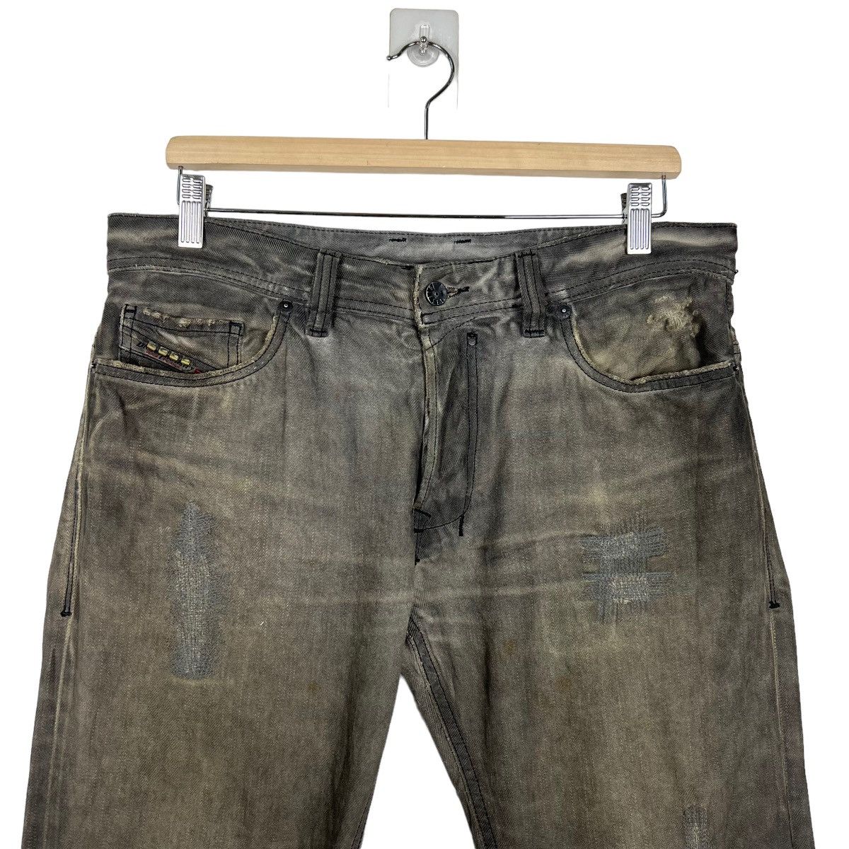 Diesel 🔥 FLARE DIESEL DISTRESSED DYED JEANS Size US 34 / EU 50 - 3 Thumbnail