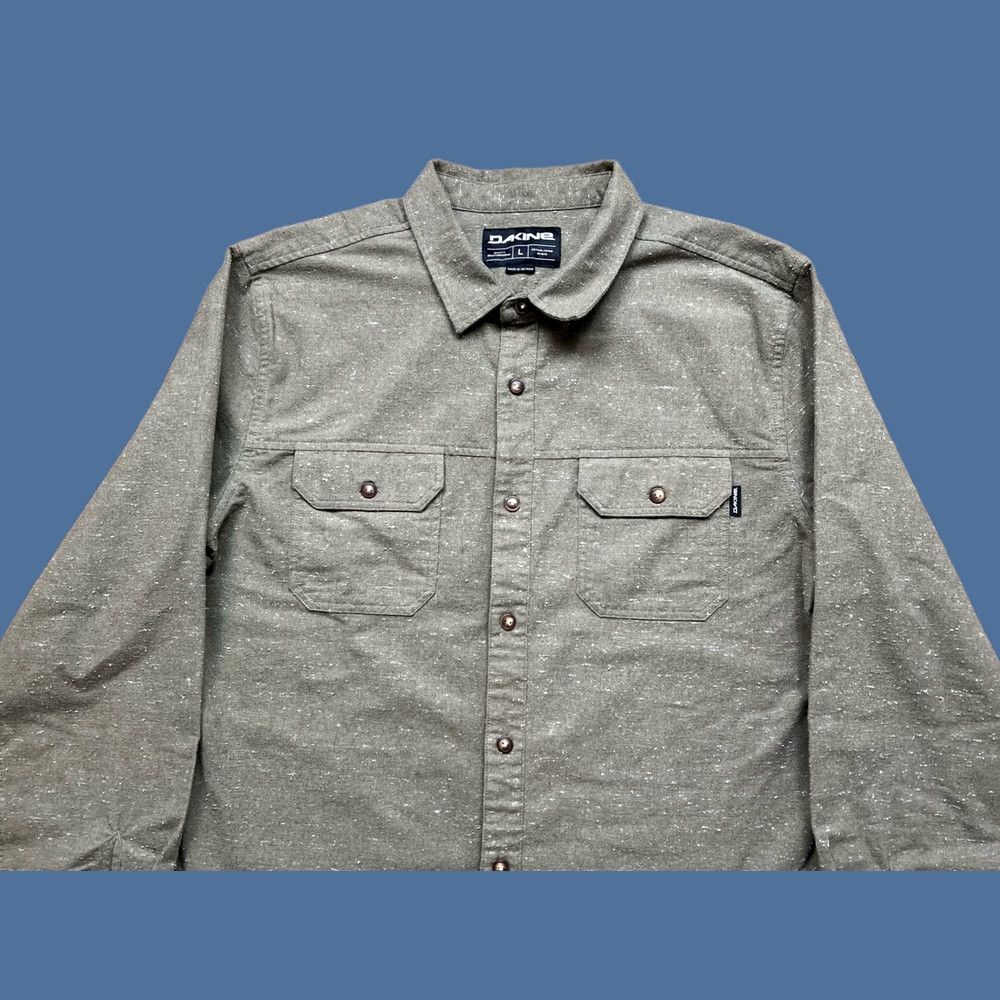 Dakine DAKINE Flannel Shirt Men L Button-Up Ashland Tarmac Green Long Sleeve Outdoor Pockets All Seasons Cotton-Polyester 610934166026 Size US L / EU 52-54 / 3 - 1 Thumbnail