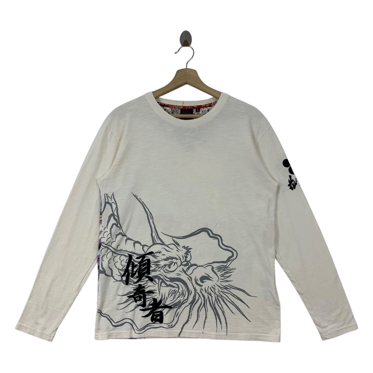 Japanese Brand Vintage BULLET NOISE dragon overprint sukajan longsleeve tee Size US M / EU 48-50 / 2 - 2 Thumbnail