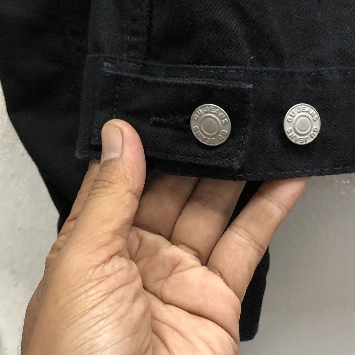 Japanese Brand Japanese Brand Gu Trucker Denim Jacket Black ( L ) Size US L / EU 52-54 / 3 - 9 Thumbnail