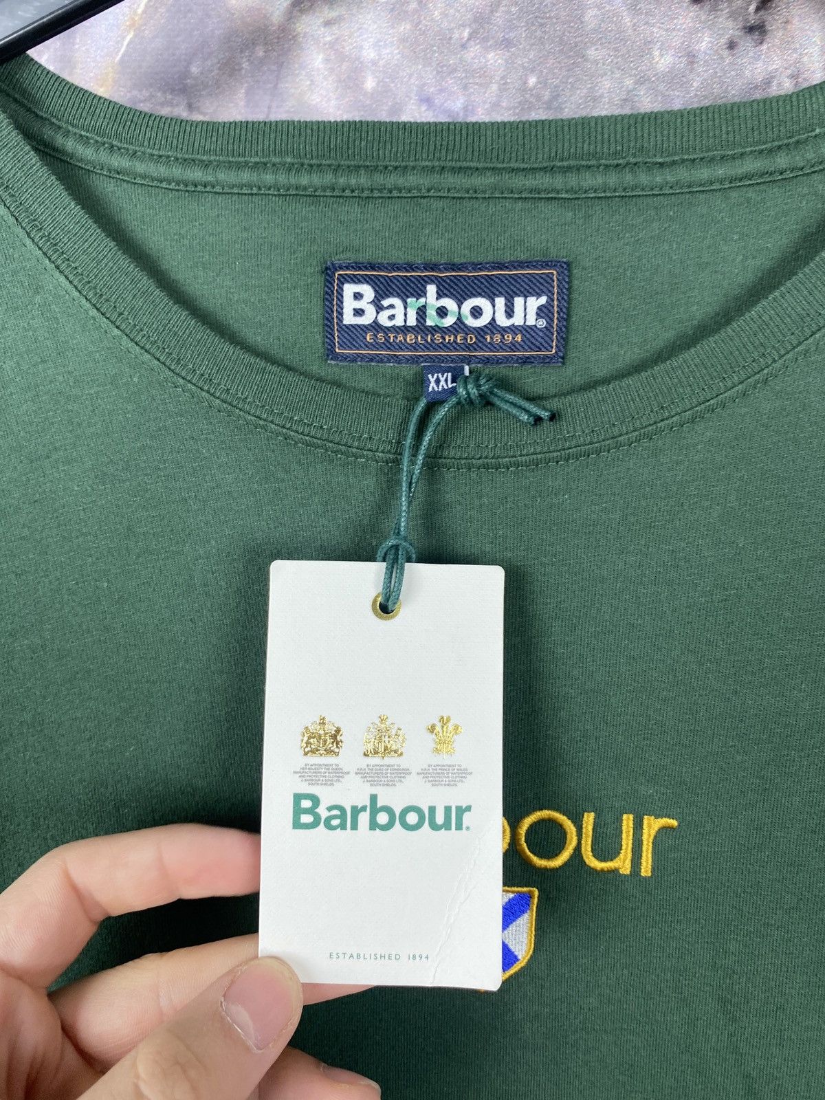 Barbour × Vintage Men’s Barbour Emblem Tee-Sycamore Luxury Size XXL Size US XXL / EU 58 / 5 - 5 Thumbnail