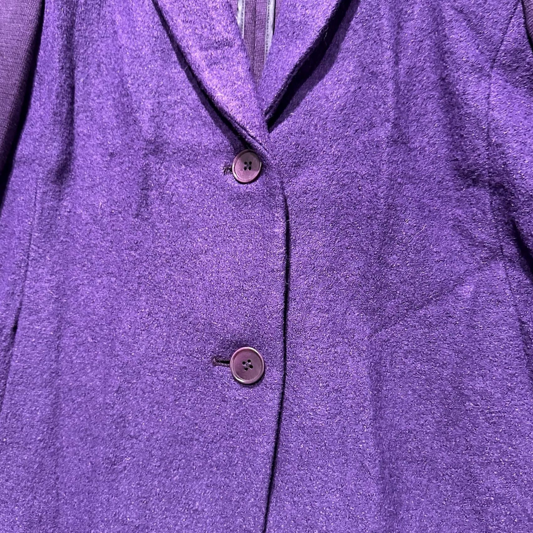 Talbots Talbots Blazer Jacket Womens 10 Purple Rayon Wool Blend 2 Button Notch EUC Size L / US 10 / IT 46 - 8 Thumbnail