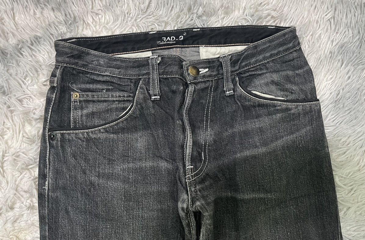 Fad Three RARE VINTAGE FAD 3 COLLABORATION JAPANESE BLACK JEANS Size US 29 - 7 Thumbnail