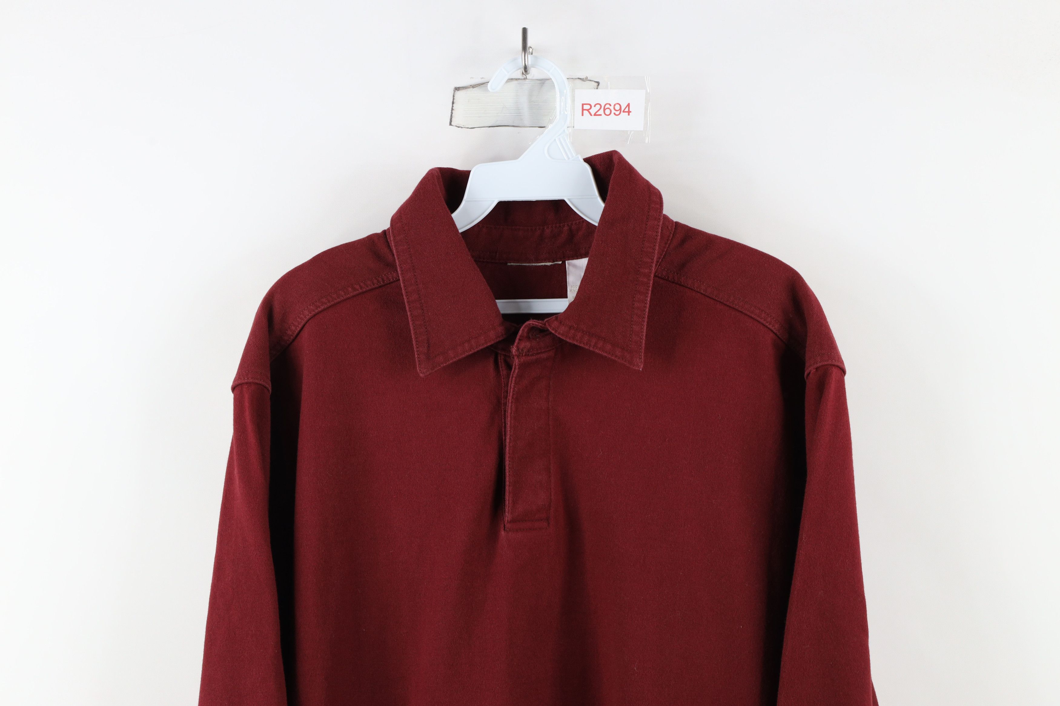 Vintage Vintage 90s Streetwear Heavyweight Long Sleeve Rugby Polo Size US M / EU 48-50 / 2 - 2 Thumbnail