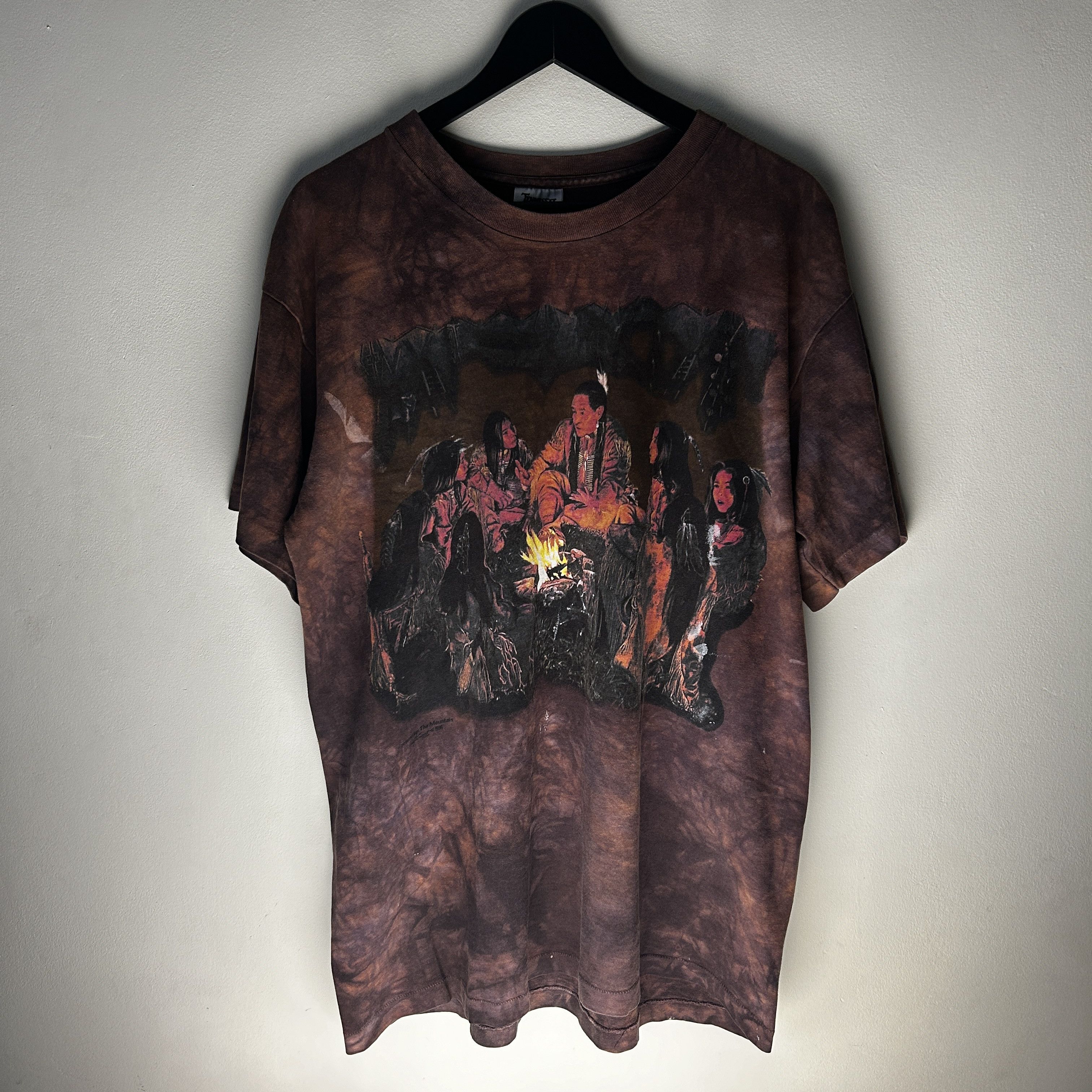 Liquid Blue Vintage Indians The Mountain 1996 Tie-dye T-shirt Size US XL / EU 56 / 4 - 1 Thumbnail