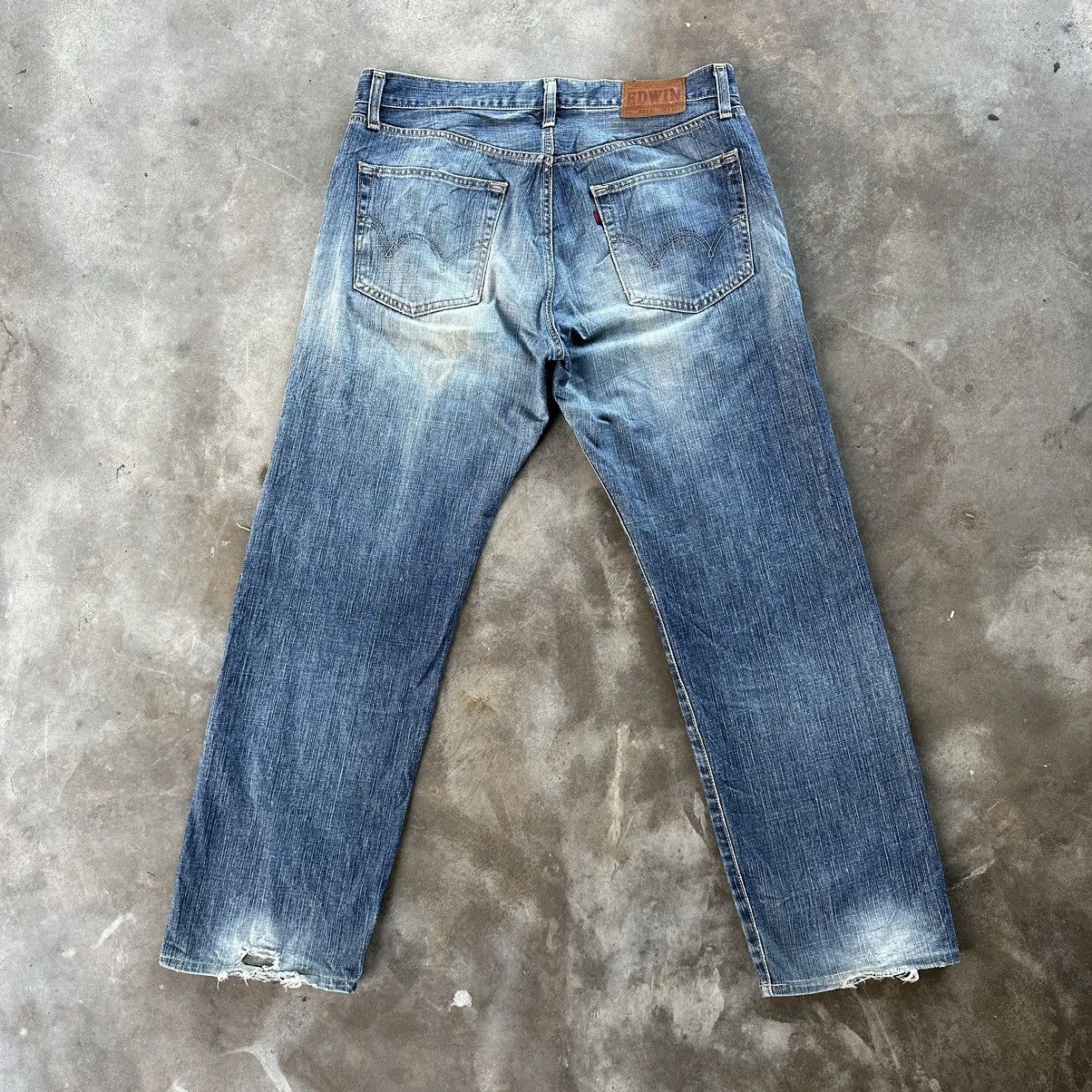 Japanese Brand Vintage Edwin 503 Distressed Jean Faded Denim Pant W38 Size US 38 / EU 54 - 10 Thumbnail