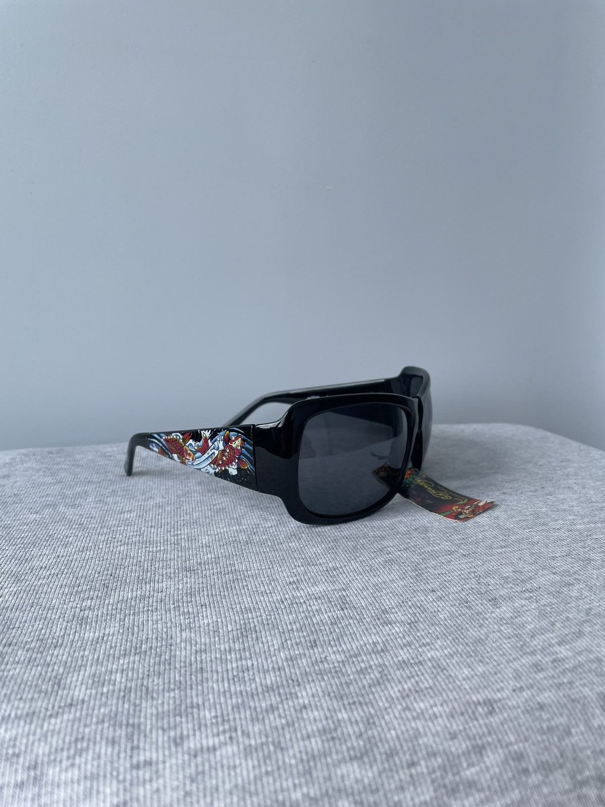 Ed Hardy × Vintage Ed Hardy Christian Audigier Vintage Y2k Black Sunglasses Size ONE SIZE - 1 Thumbnail