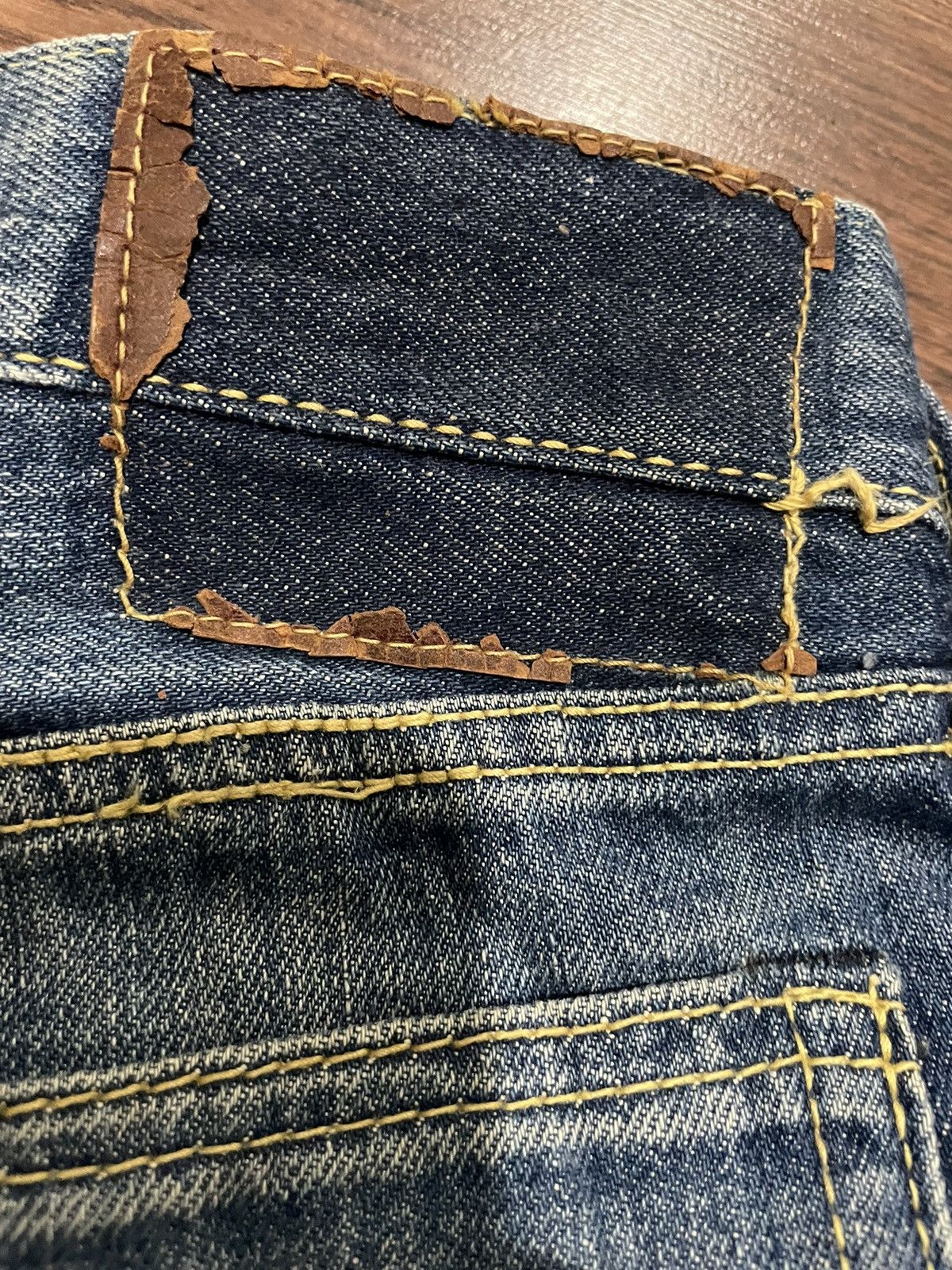 Vintage 60s Bell bottom Flared Bootcut Bigstone V Stitch VTG Jeans Size US 27 - 19 Thumbnail