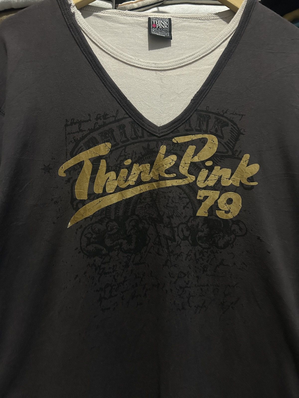 Japanese Brand Think Pink rocker longsleeve tshirt Size XL / US 12-14 / IT 48-50 - 2 Thumbnail