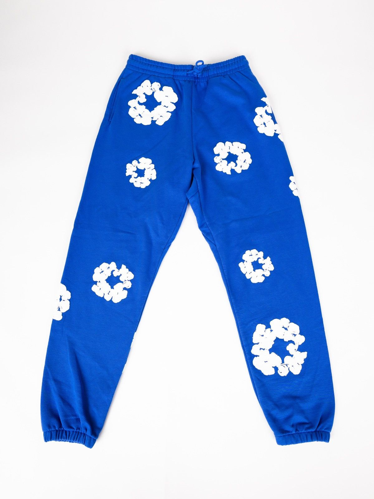 image of Denim Tears Cotton Wreath Blue Sweatpants, Men's (Size 30)