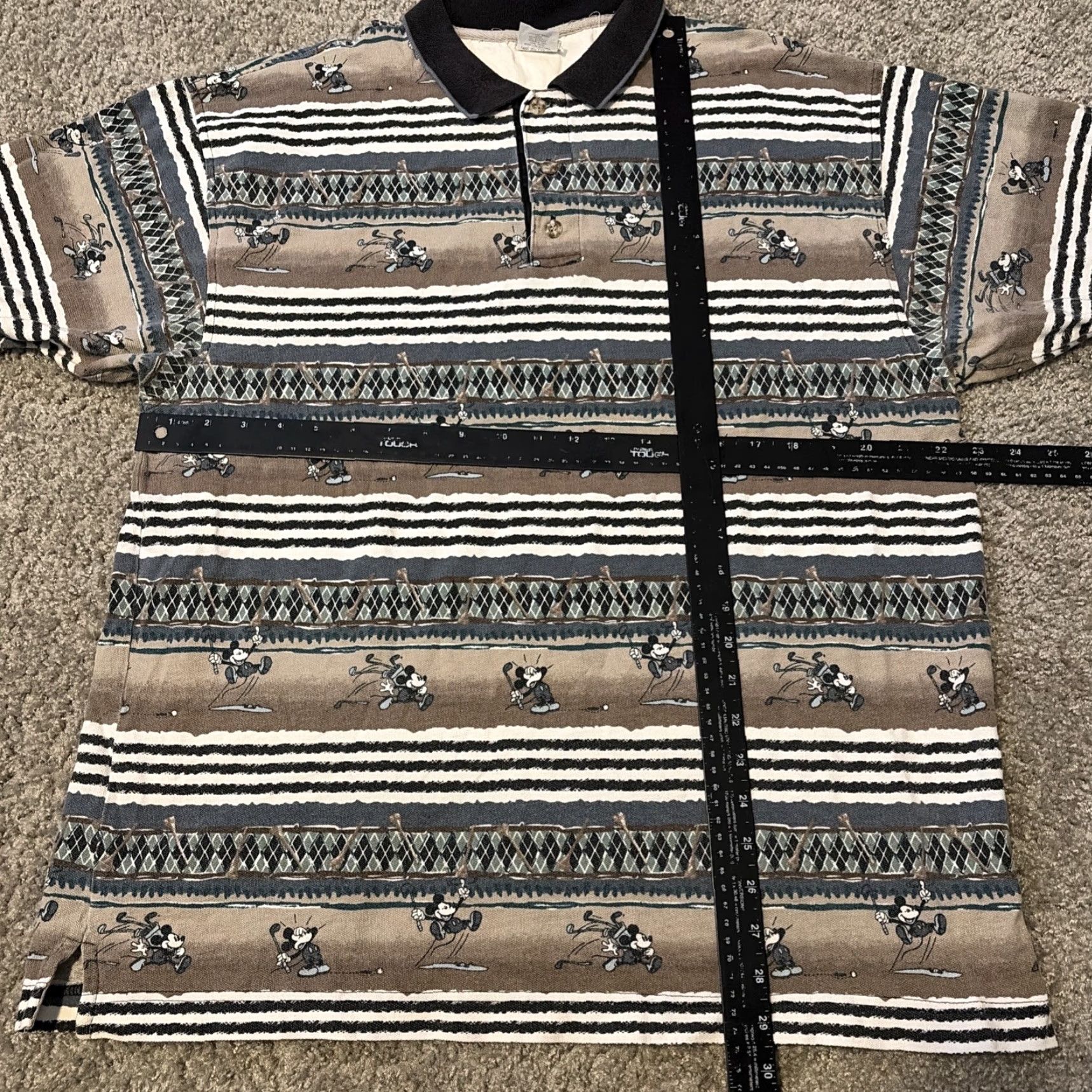 Disney VINTAGE 90s Mickey Mouse Disney All Over Print Golf Collared Shirt XL Size US XL / EU 56 / 4 - 6 Thumbnail