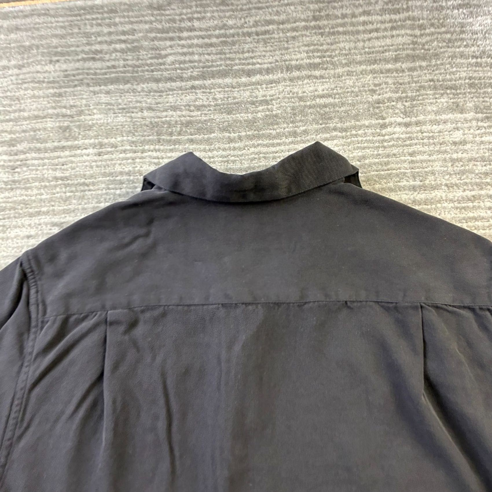 Nat Nast Nat Nast Shirt Mens Medium Black Camp Casual Bowling Geometric Silk Embroidered Button-Up Short Sleeve Shirt Size US M / EU 48-50 / 2 - 5 Thumbnail