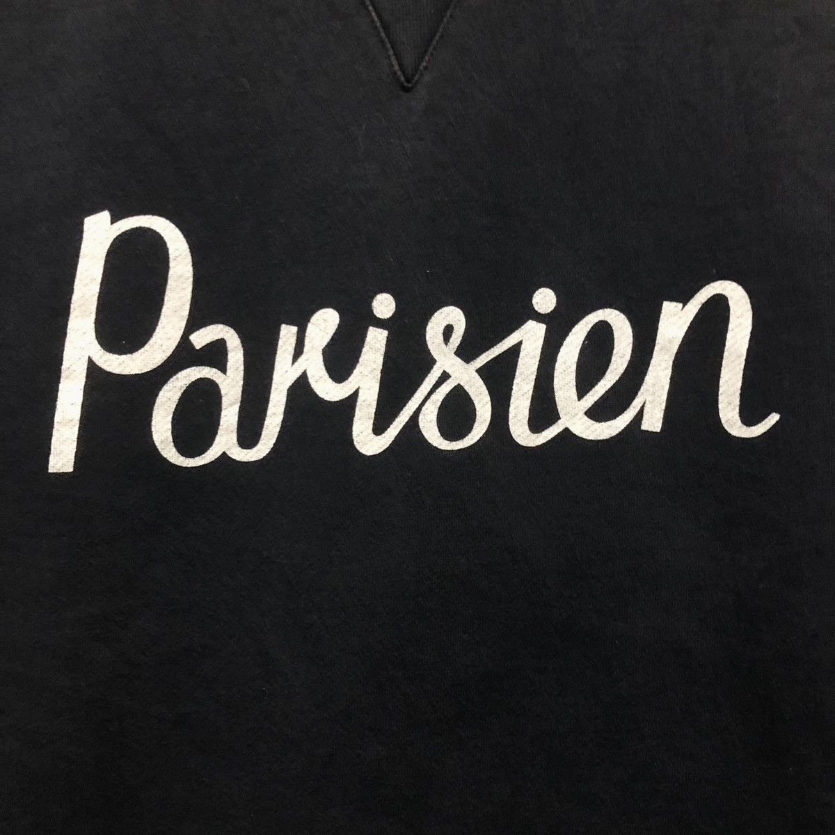 Maison Kitsune Maison Kitsune Parisien Logo Sweatshirt Navy Blue Size US XL / EU 56 / 4 - 2 Thumbnail