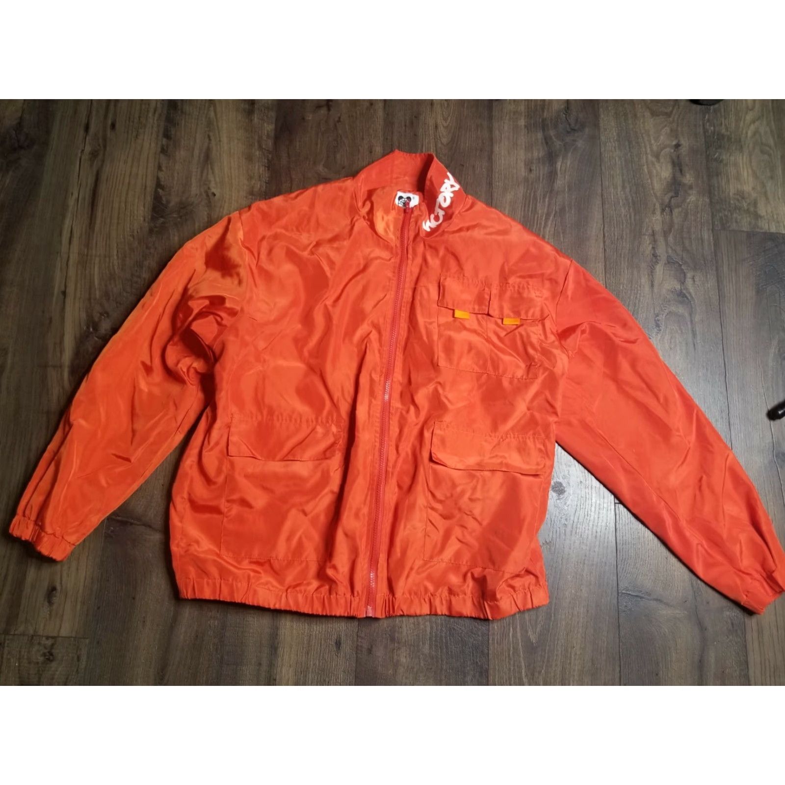 Vintage Gloomy Bear Mens L Windbreaker Tracksuits Jacket Orange Bear Print Distressed Casual Activewear Regular Size Size L / US 10 / IT 46 - 4 Thumbnail